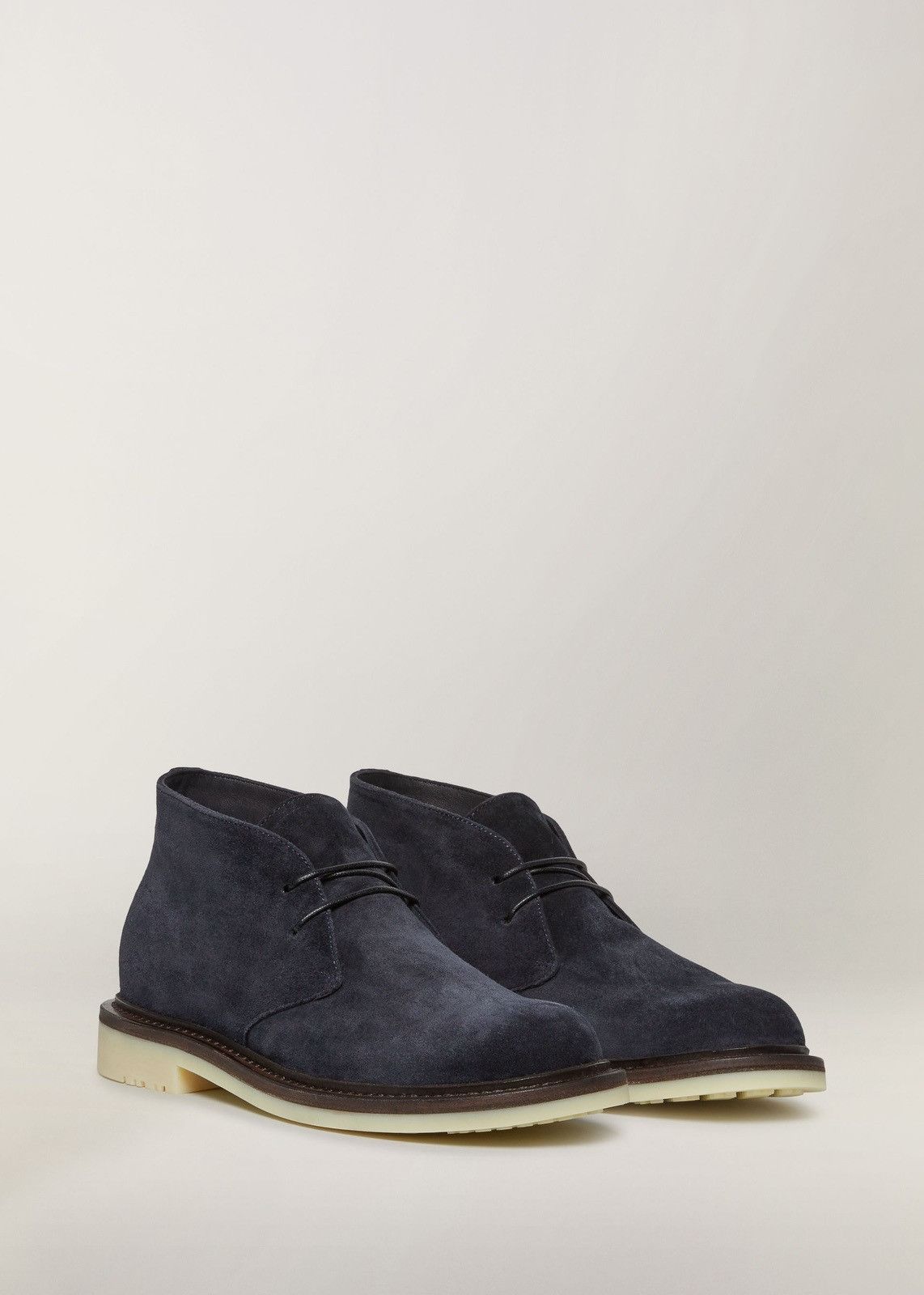 image of Loro Piana O1Loc1C0224 Suede Lp Desert Boots In Navy Blue, Women's (Size 12)
