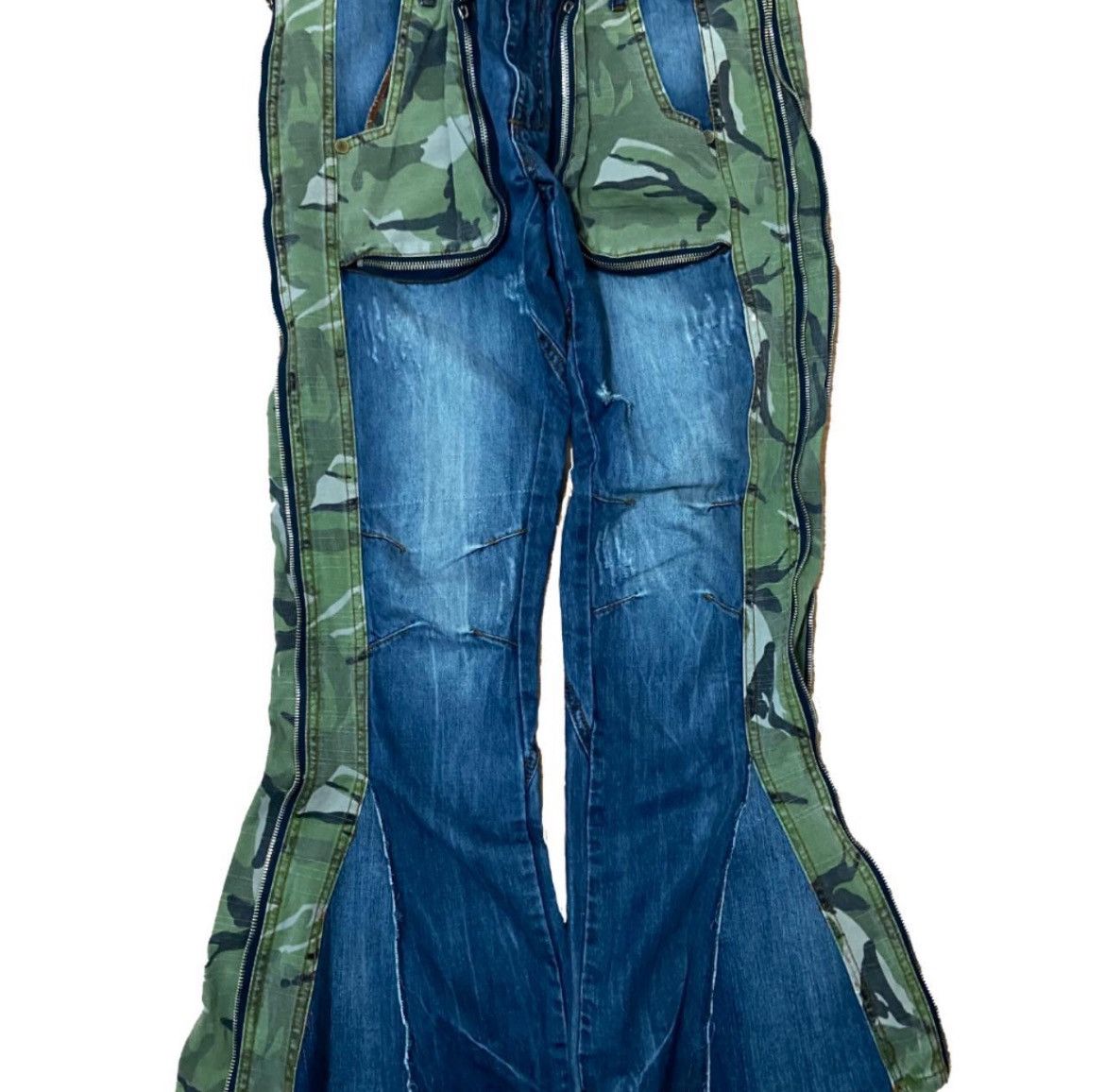 If Six Was Nine Japanese custom denim flared jeans Size US 32 / EU 48 - 1 Thumbnail