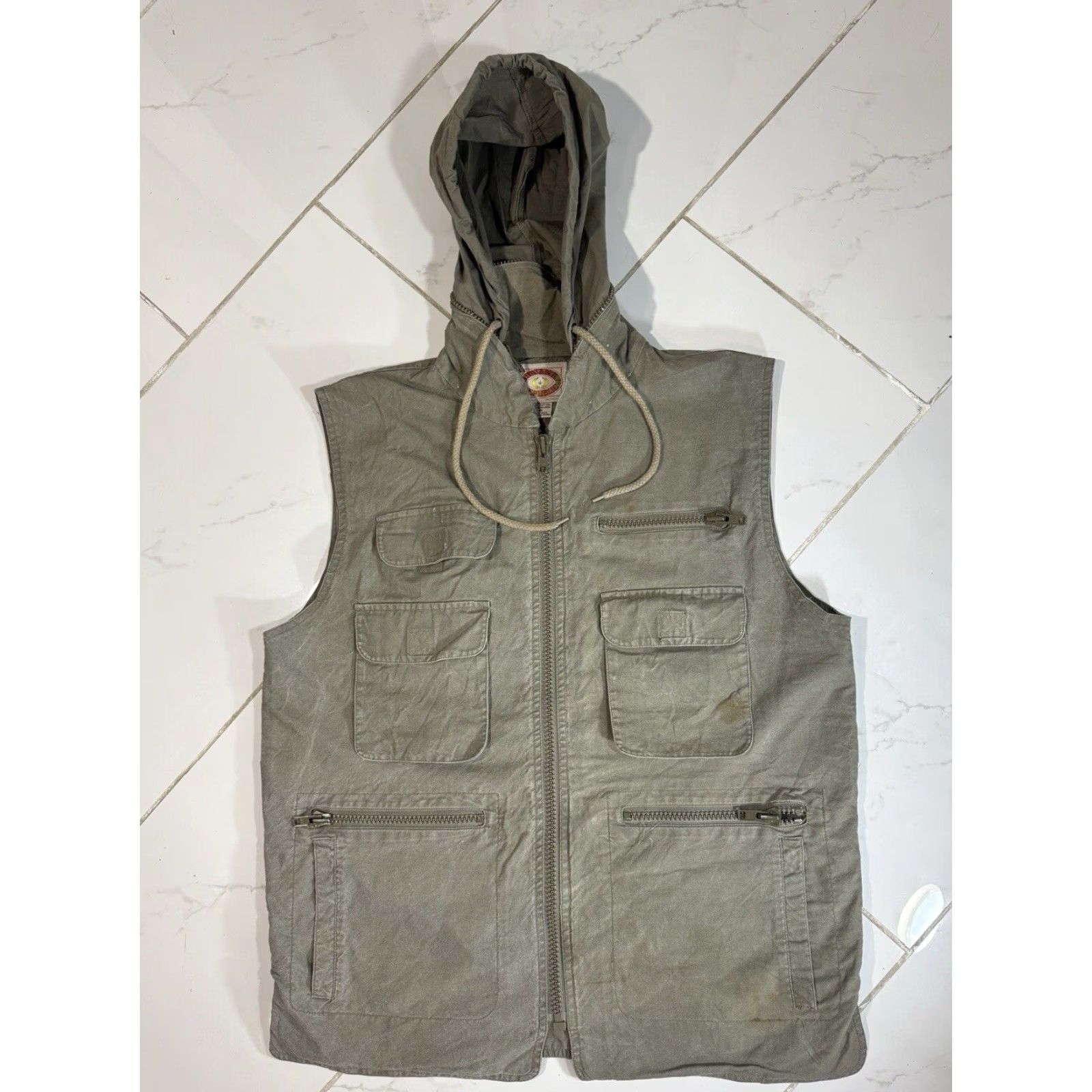 Banana Republic VINTAGE Banana Republic Utility Vest Hooded 90s Green M Mens Size US M / EU 48-50 / 2 - 2 Thumbnail