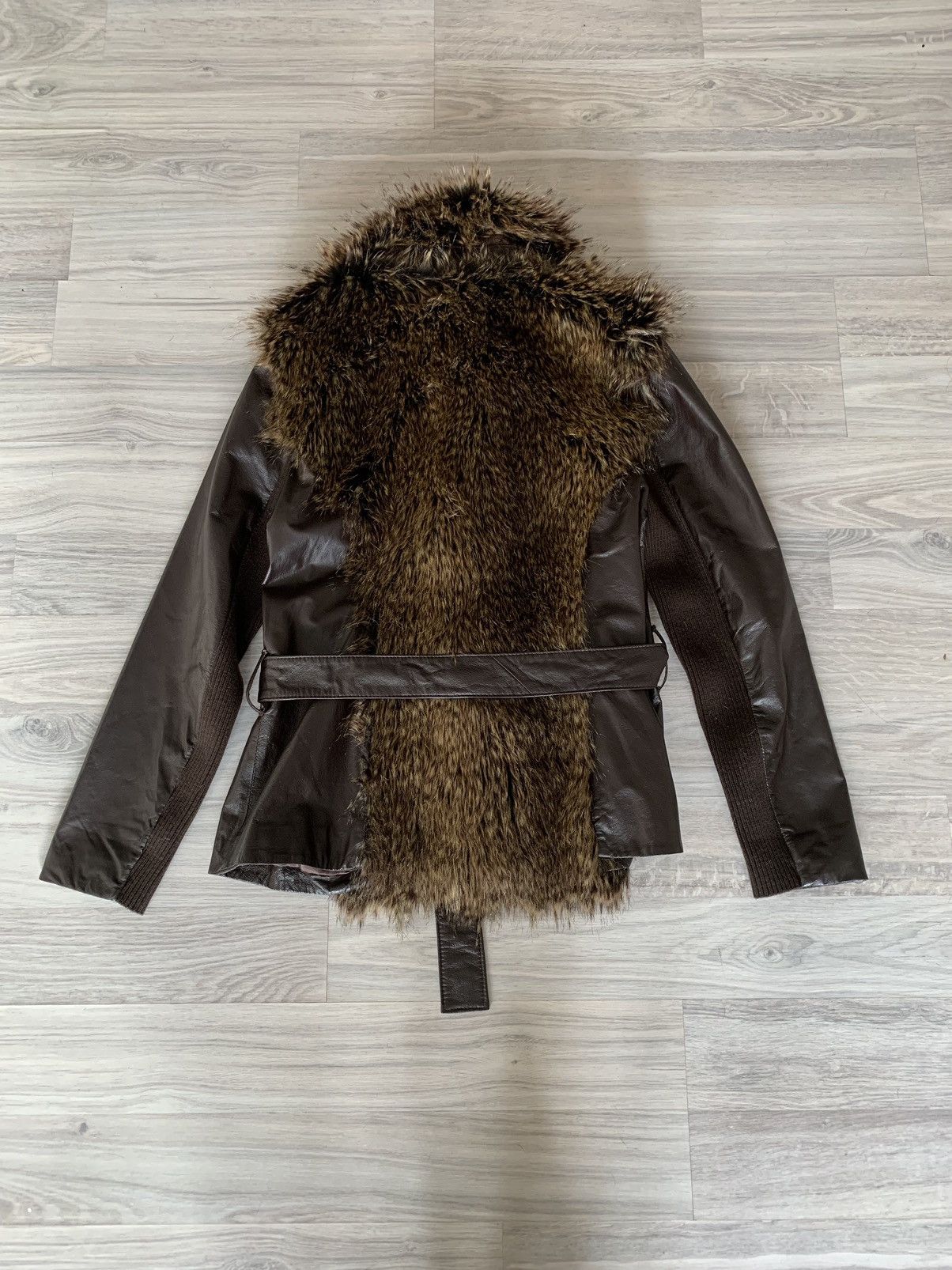 Hysteric Glamour Y2K Vintage Faux Fur Chocolate Leather Jacket ysl gucci Size L / US 10 / IT 46 - 5 Thumbnail