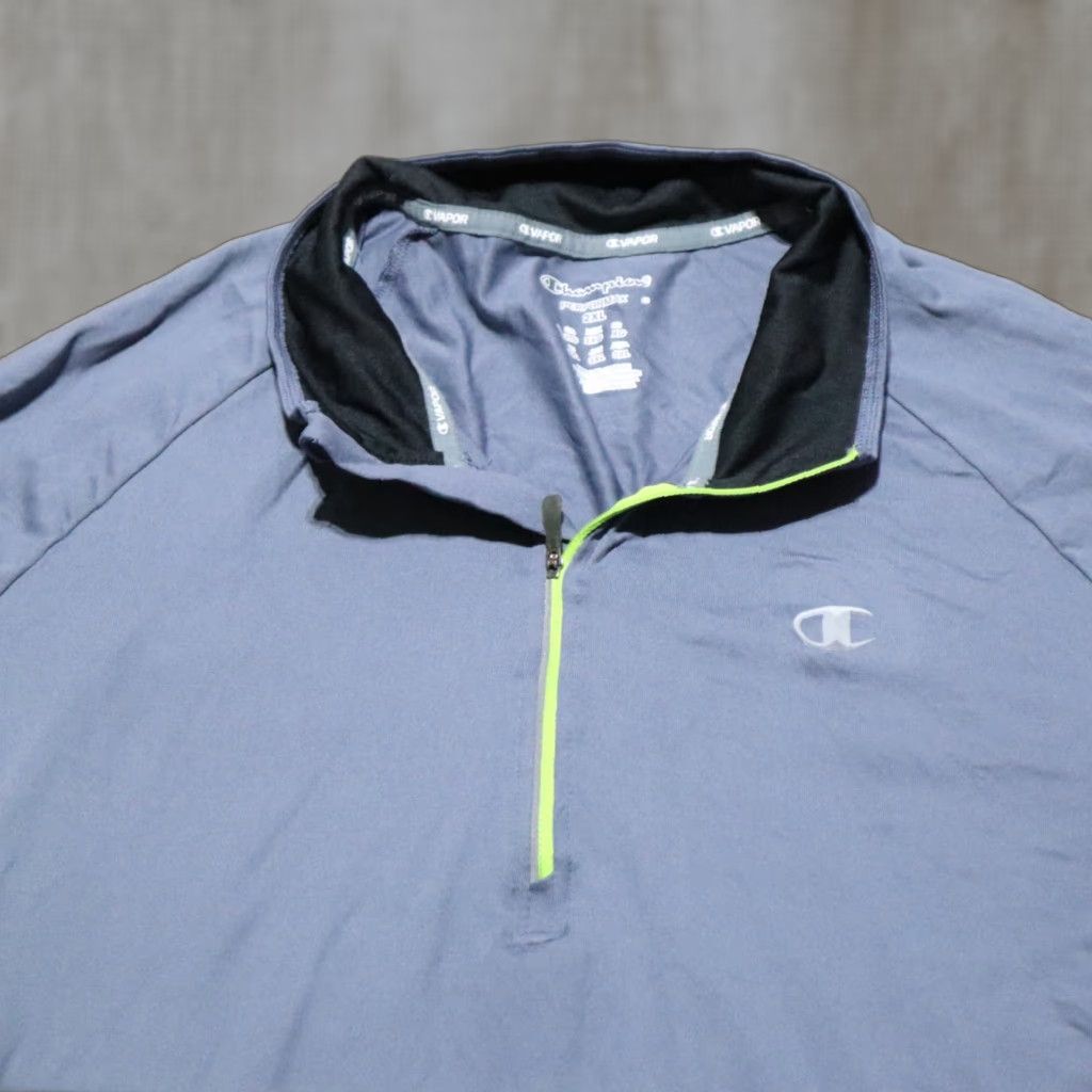 Champion Champion Sweatshirt Pullover 1/4 Zip Long Sleeve Men 2XL Gray Shirt Size US XXL / EU 58 / 5 - 1 Thumbnail