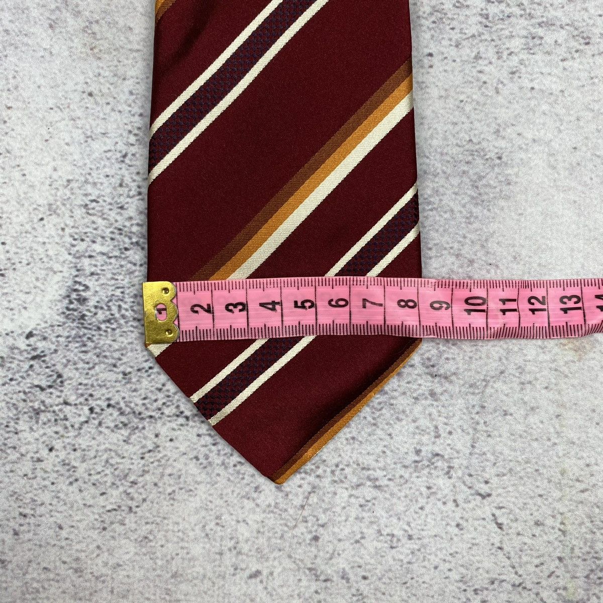 ITALO FERRETTI Men’s Tie Pure Silk Red Striped