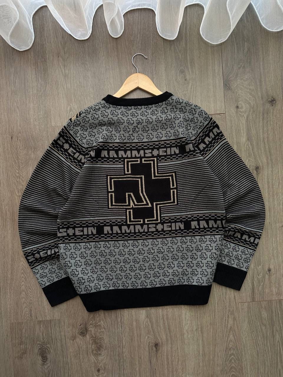 Band Tees × Vintage Vintage Rammstein Rock Band Gray Sweater Center Logo Size US L / EU 52-54 / 3 - 23 Thumbnail