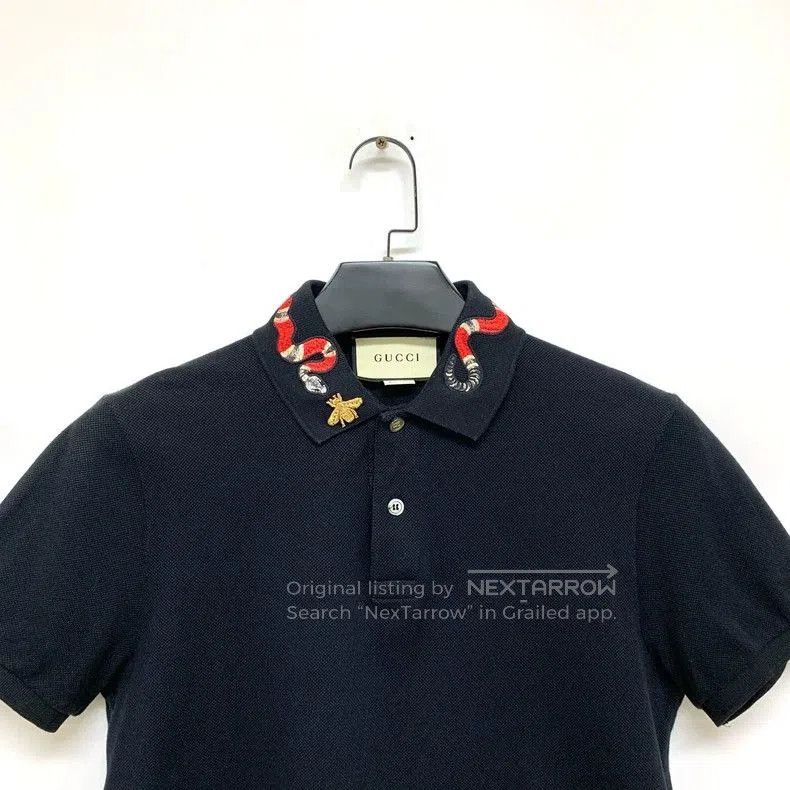 Gucci Gucci Classic Embroidered Snake Polo Shirt. Size US S / EU 44-46 / 1 - 5 Thumbnail