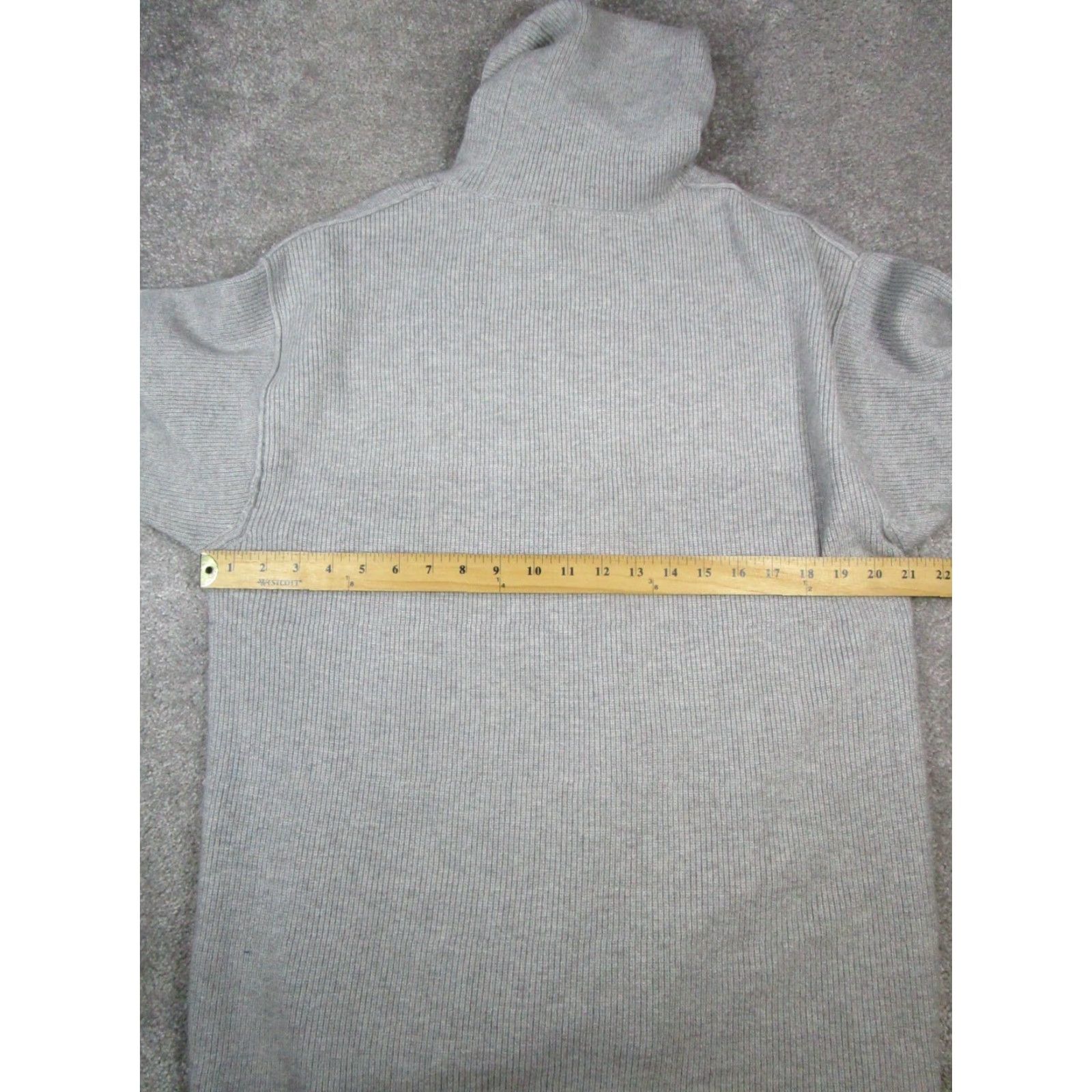 Free People VINTAGE Free People Sweater Womens XS Gray Oversized Turtleneck Pullover Long Sleeve Knitted Knit Regular Size XS / US 0-2 / IT 36-38 - 7 Thumbnail