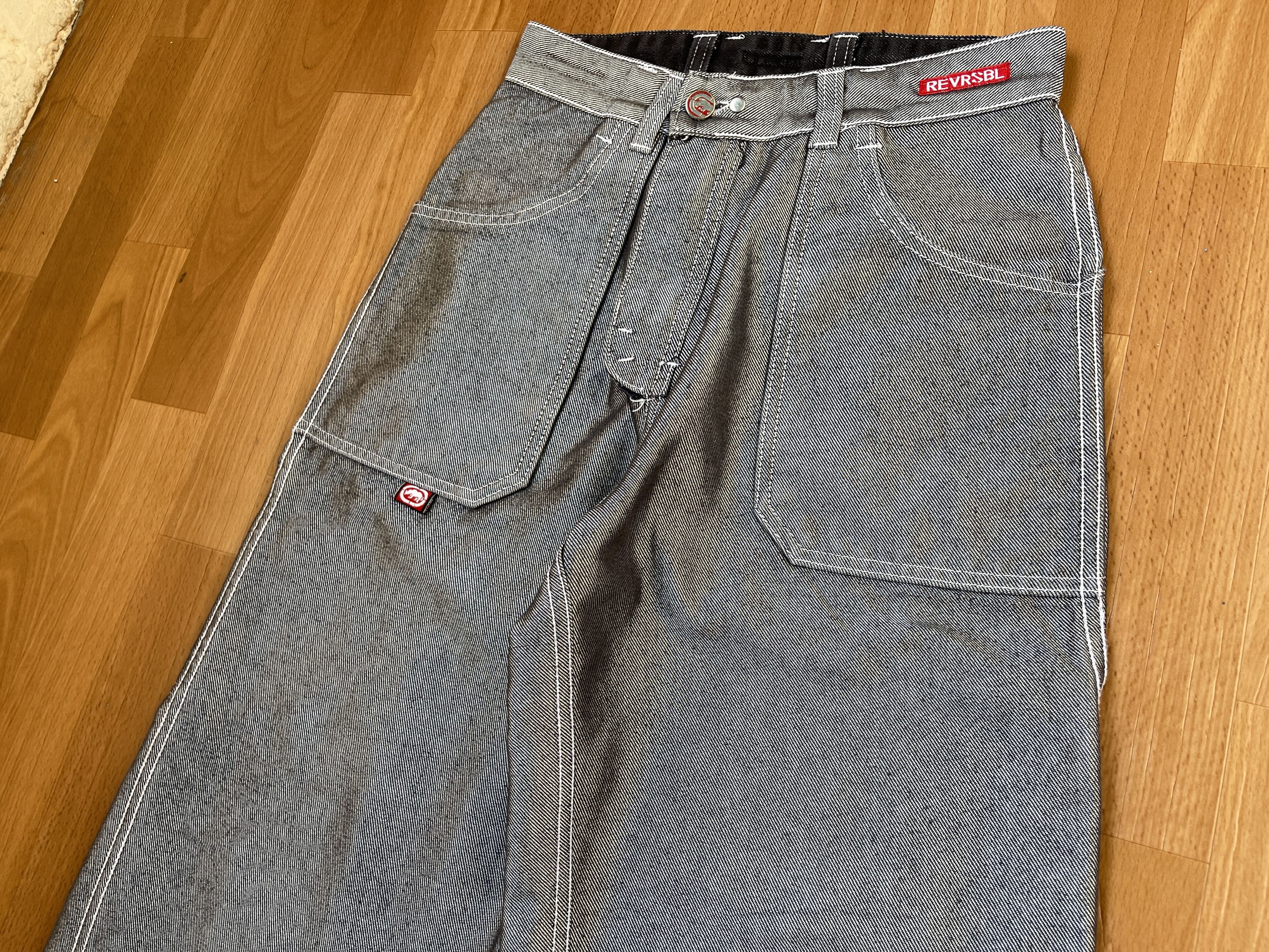 Ecko Unltd. Ecko Unltd jeans, shiny silver metallic vintage baggy Y2K 26 Size US 26 / EU 42 - 10 Thumbnail