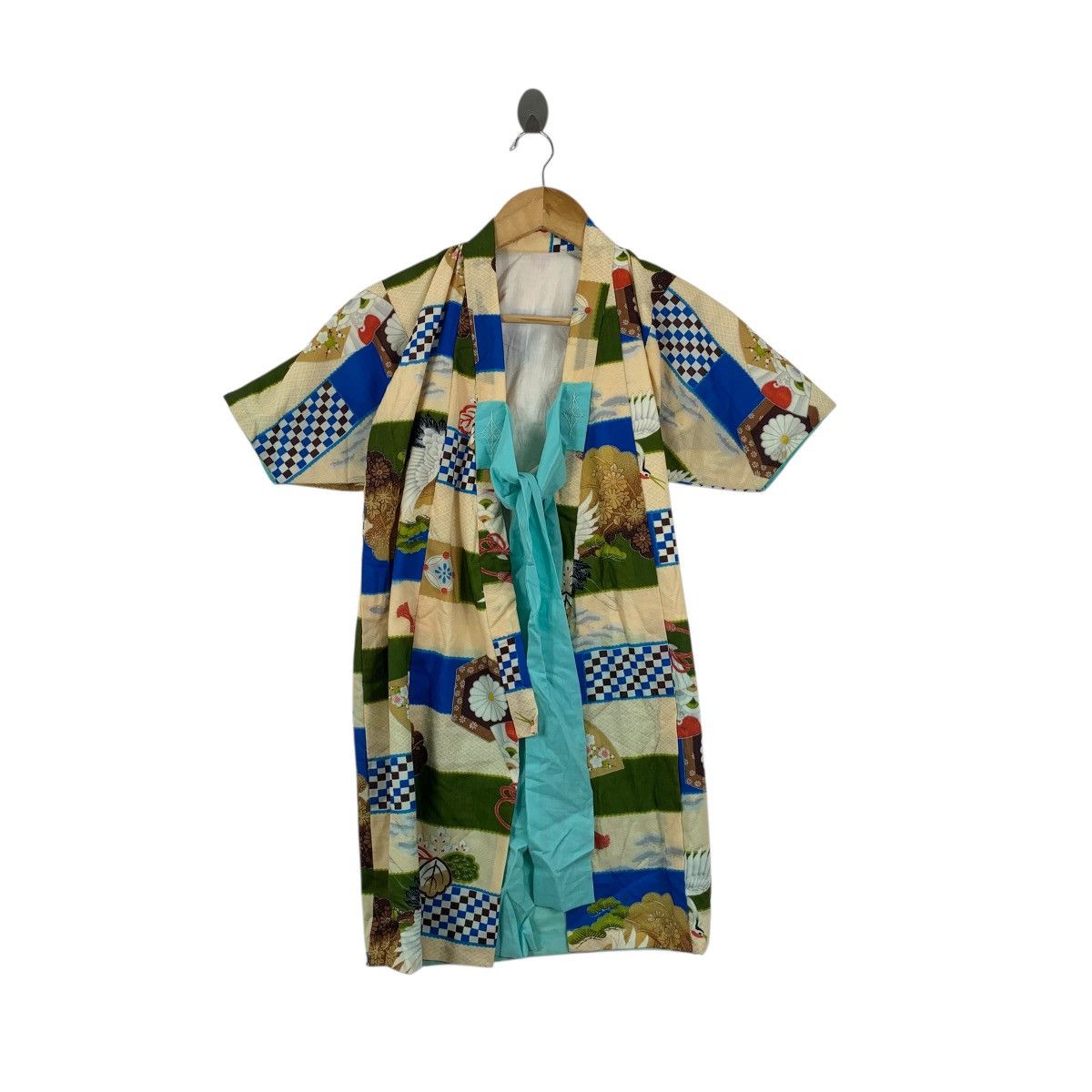 Vintage Vintage 70s KIMONO HERON BIRD JAPAN Traditional AOP Robe Size S / US 4 / IT 40 - 3 Thumbnail