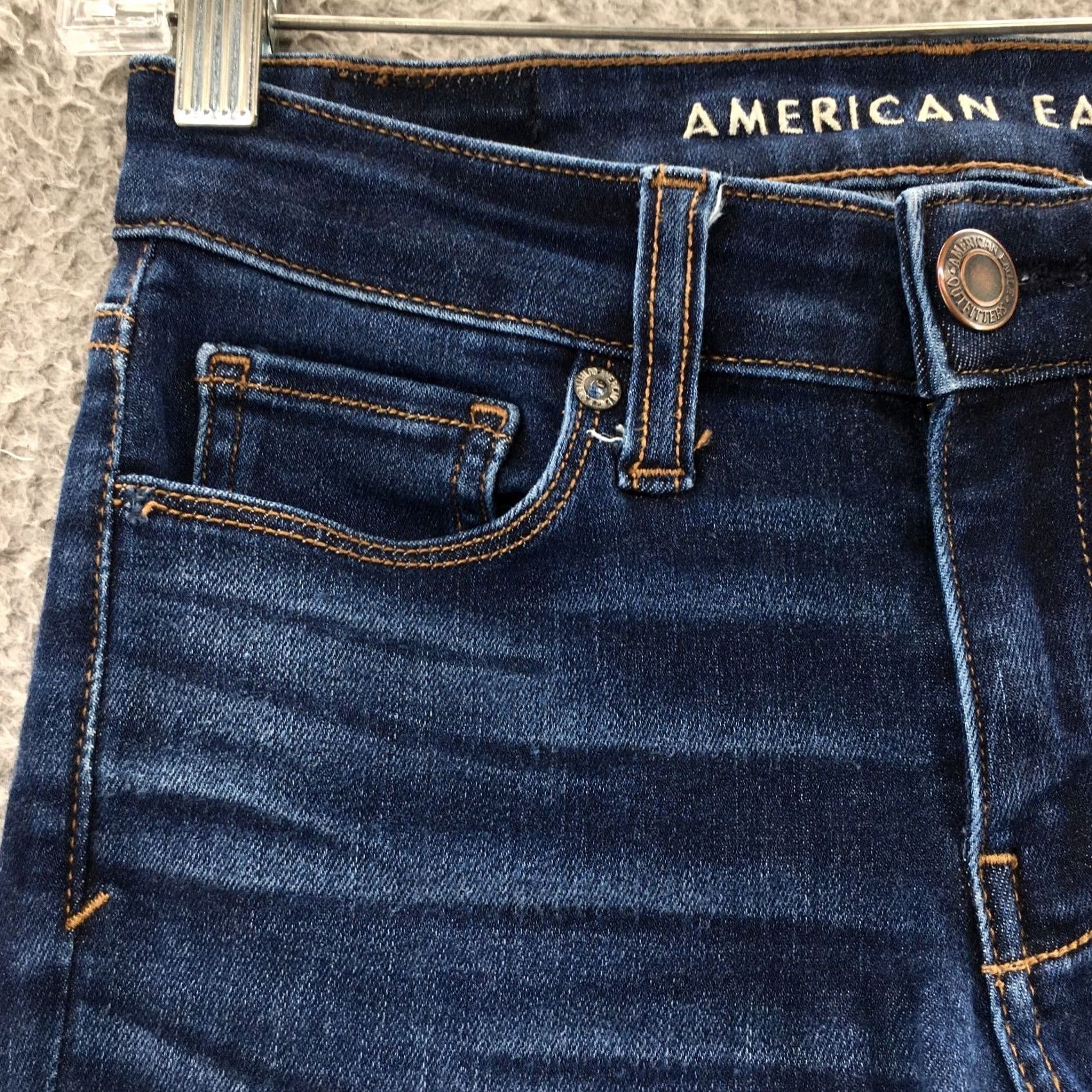 American Eagle Outfitters American Eagle Outfitters Skinny Jeans Womens 00R Blue Dark Wash Denim Zip Jeans Womens Blues Skinny 00R Regular Mens? Size 24" / US 00 / IT 34 - 4 Thumbnail