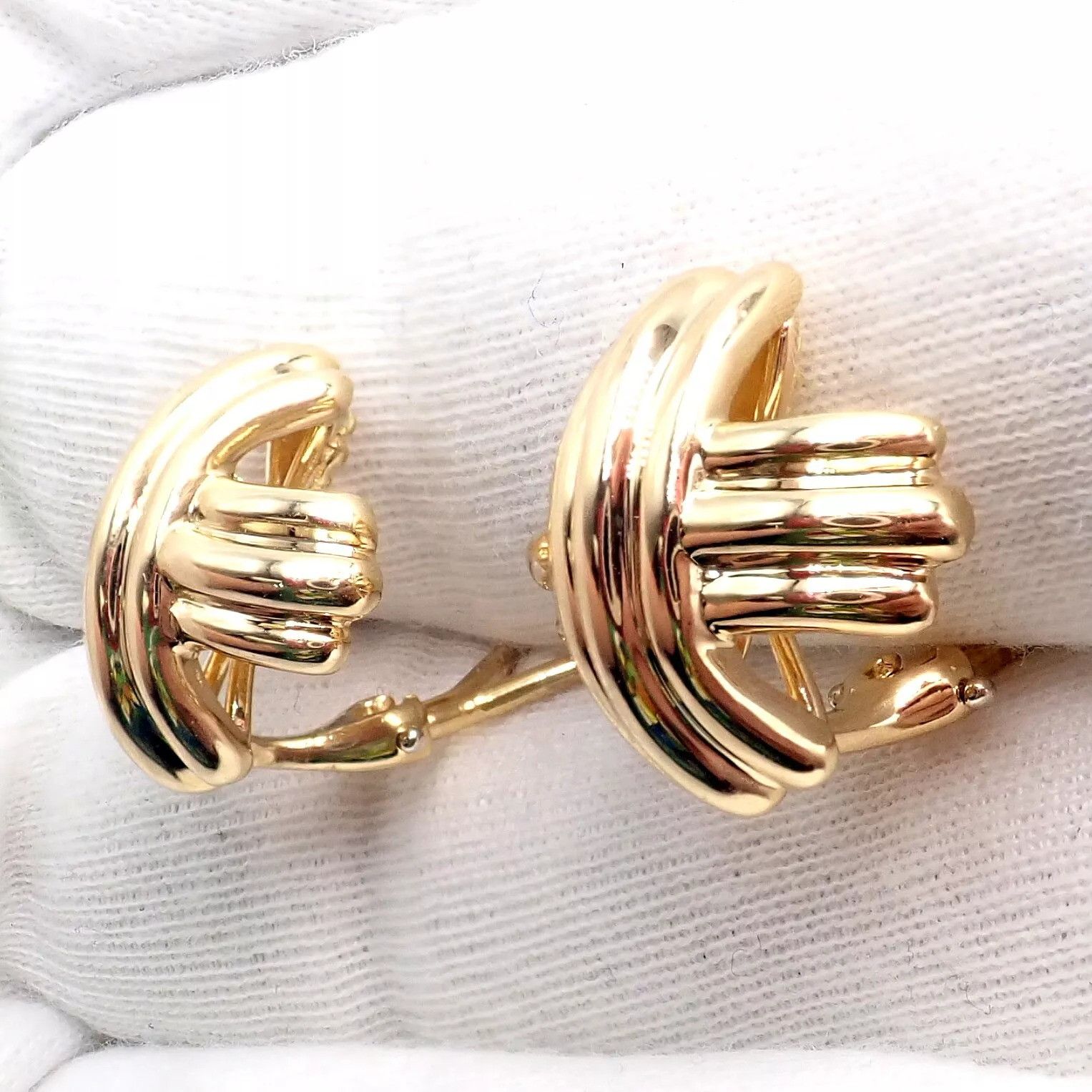 Tiffany & Co. Tiffany & Co X Kiss 18k Yellow Gold Medium Earrings Size ONE SIZE - 3 Thumbnail