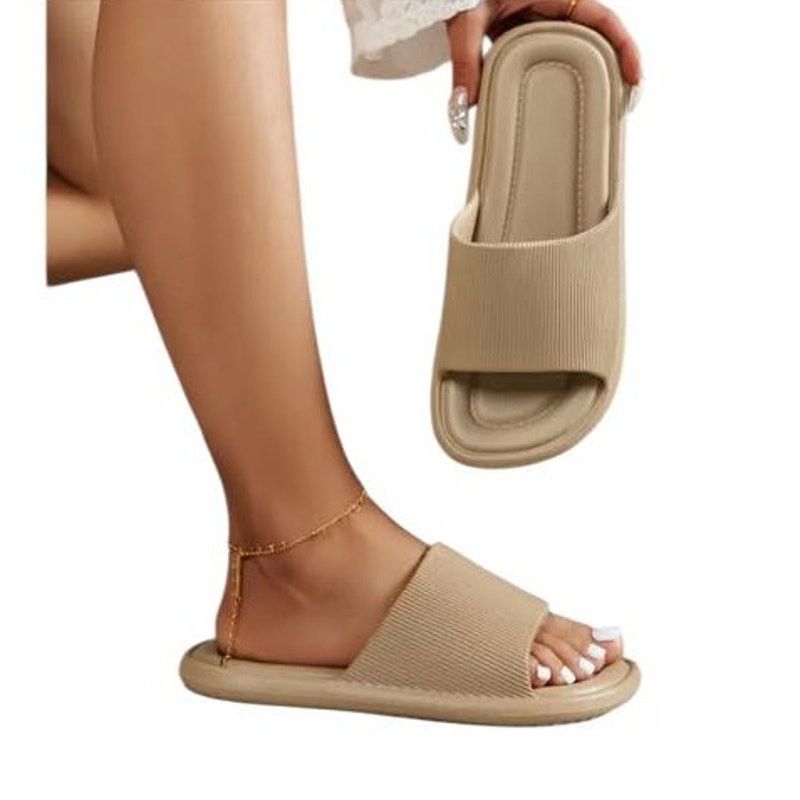 Other NEW Slip On Sandal Slide Flip Flop Comfort Brown/Tan 7/8 Size US 7.5 / IT 37.5 - 1 Thumbnail