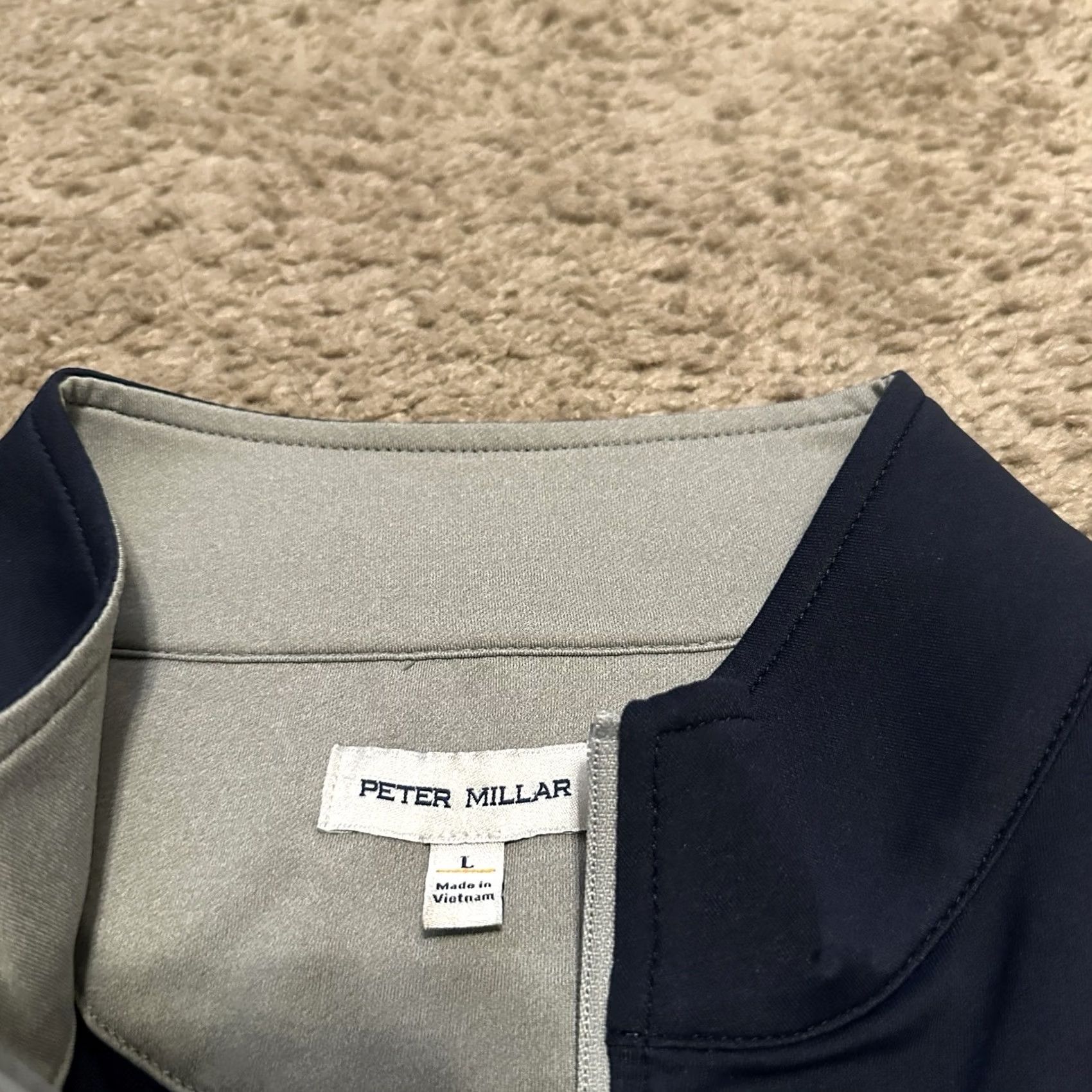 Peter Millar Peter Millar 1/4 Zip Sweater Mens Large Pullover Perth Performance Golf Blue Size US L / EU 52-54 / 3 - 3 Thumbnail