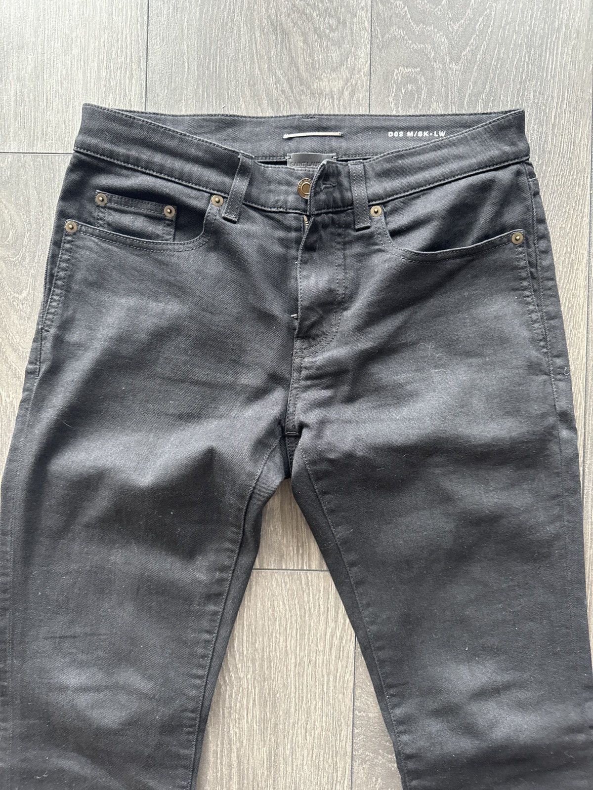 Yves Saint Laurent YSL Black Denim Jeans Size US 29 - 2 Thumbnail
