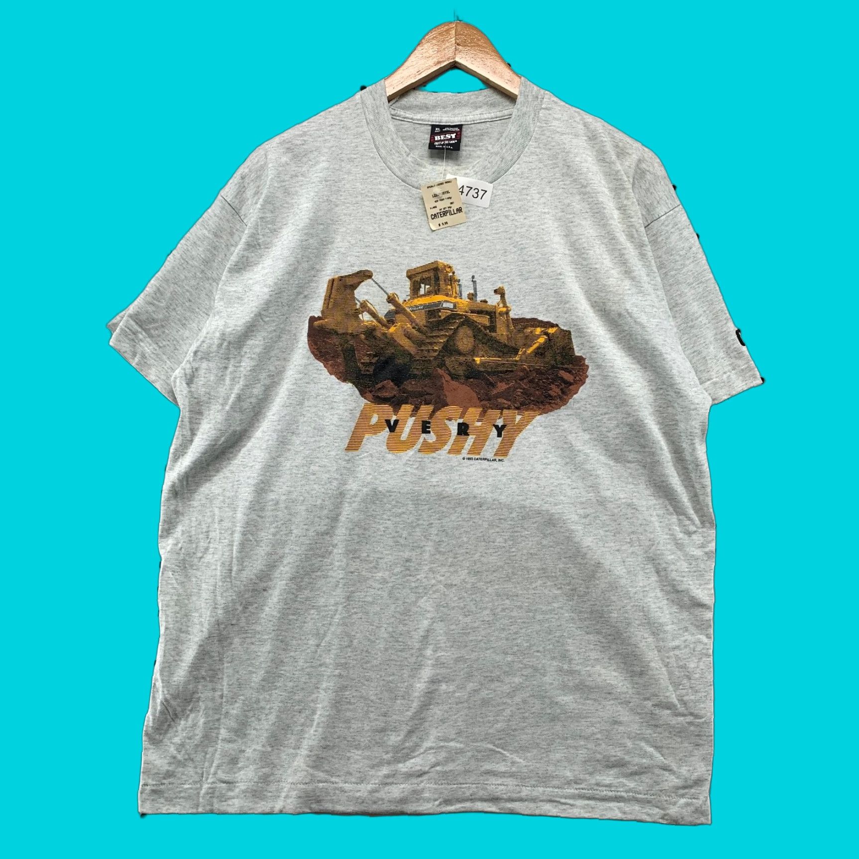 Vintage Vintage CAT Caterpillar Shirt Mens XL Gray Single Stitch Made USA NEW Bulldozer Size US XL / EU 56 / 4 - 1 Thumbnail