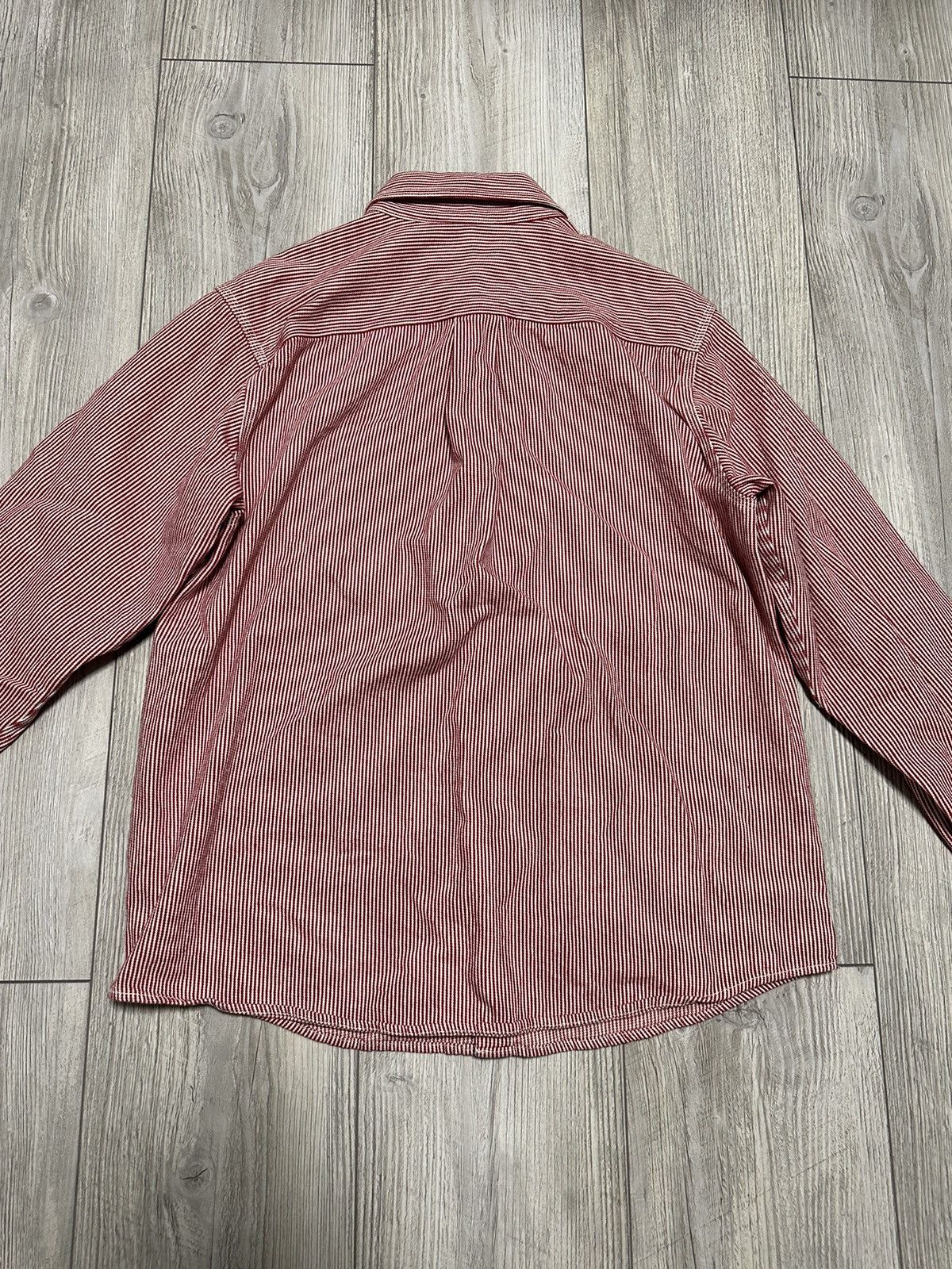 Carhartt Carhartt Logo Red Striped Flannel Harbor Shirt Size US M / EU 48-50 / 2 - 6 Thumbnail