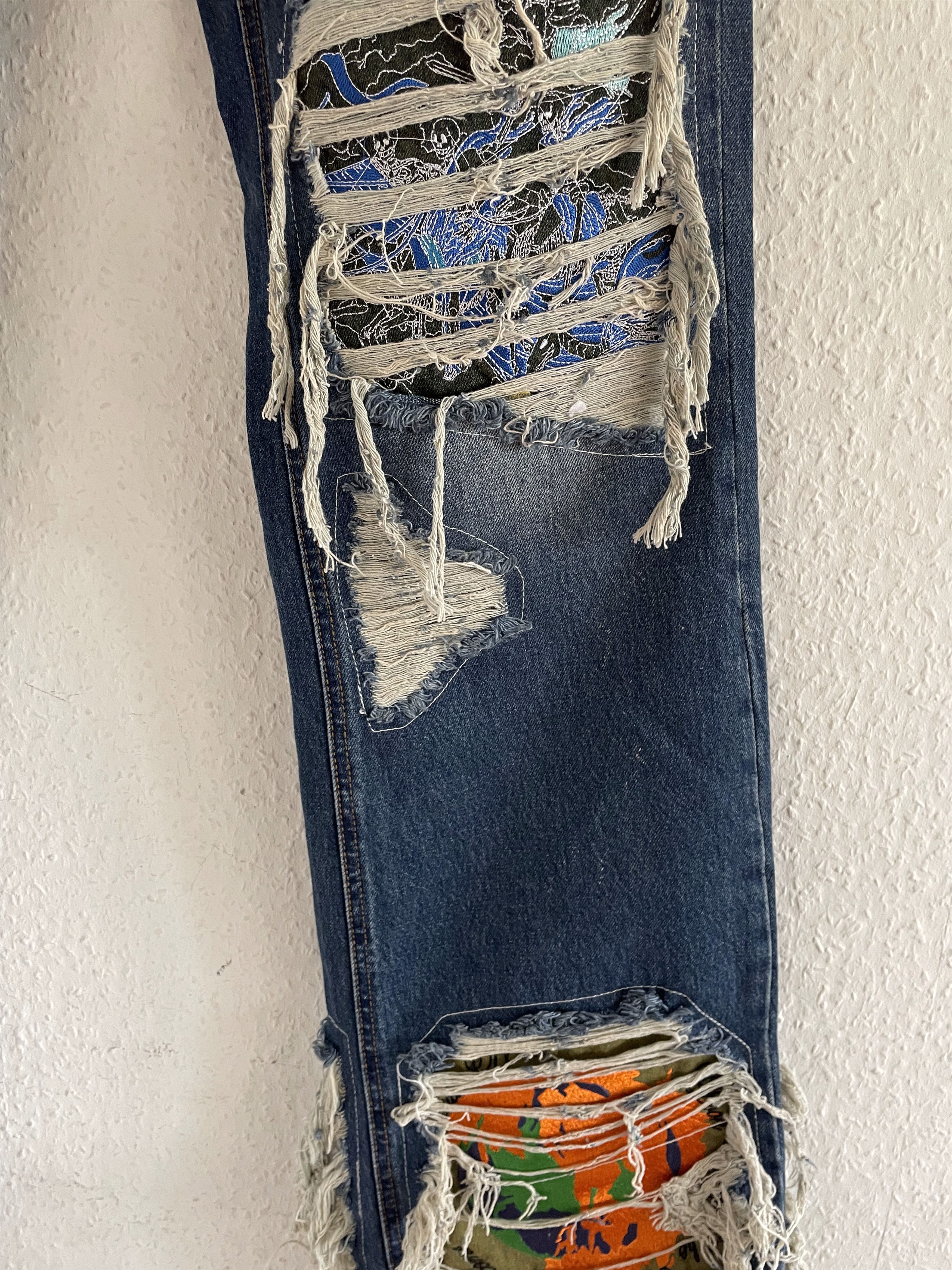 Who Decides War Bandana Patch Flared Jeans Size US 36 / EU 52 - 8 Thumbnail