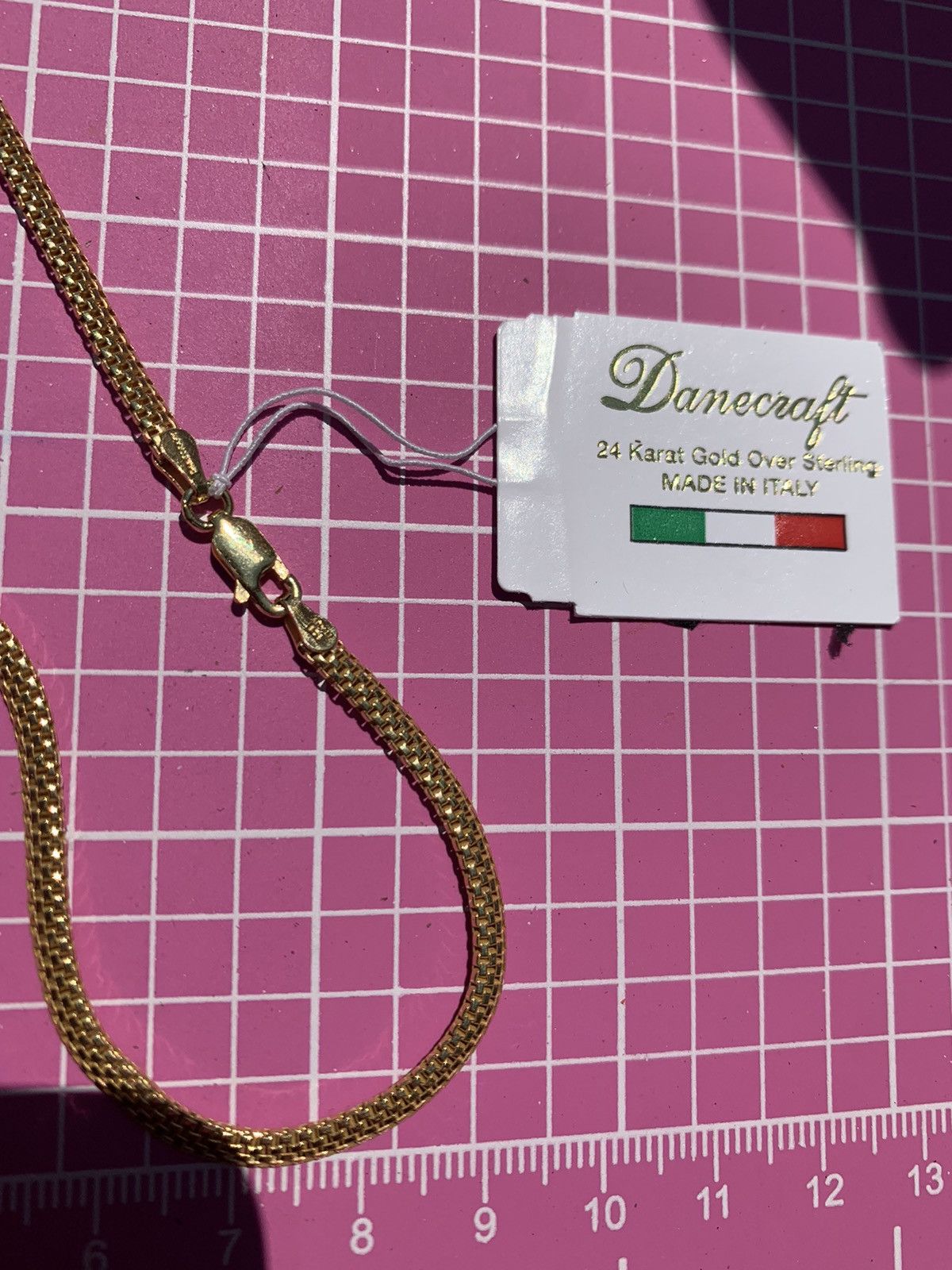 Designer Danecraft 24 Karat Gold Over 925 Sterling Silver 18” inches Size ONE SIZE - 3 Thumbnail