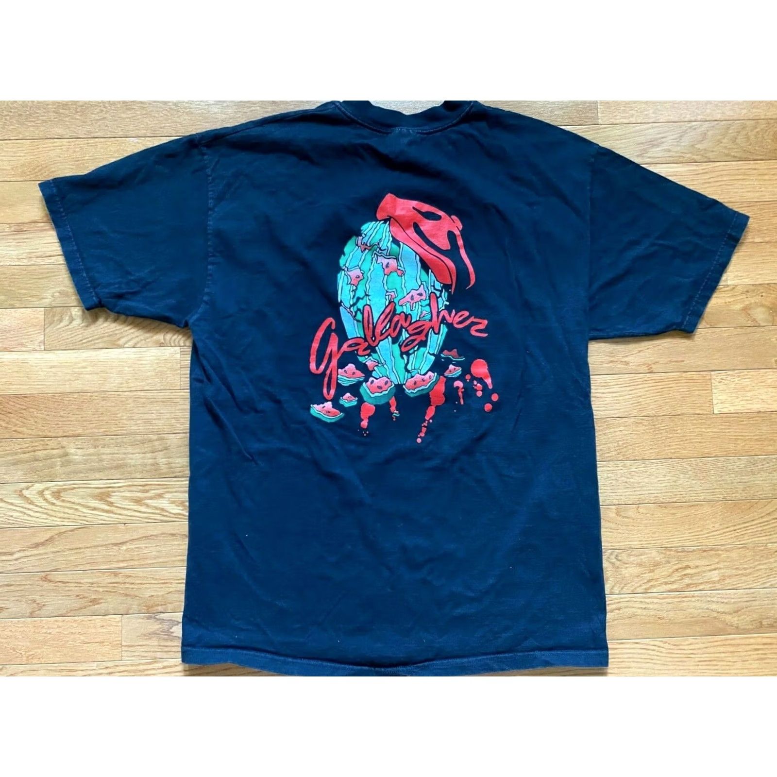 Hanes VTG Gallagher Sledge-o-matic Watermelon Autographed T-Shirt Mens XL Black Hanes Shirt Size US XL / EU 56 / 4 - 2 Thumbnail