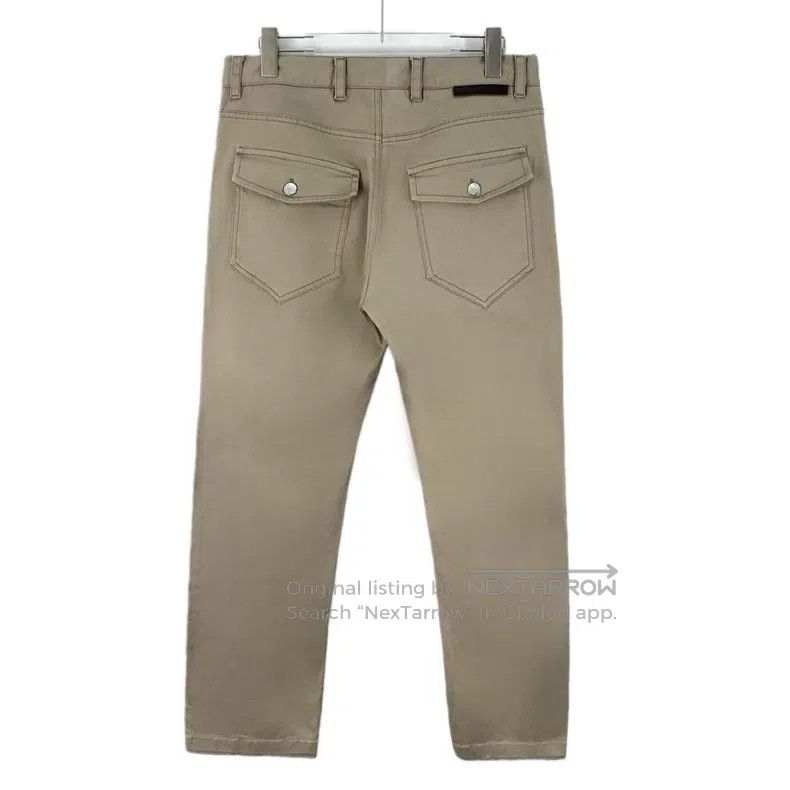 Prada Prada Khaki logo letter embroidery cotton casual trousers Size US 32 / EU 48 - 2 Thumbnail