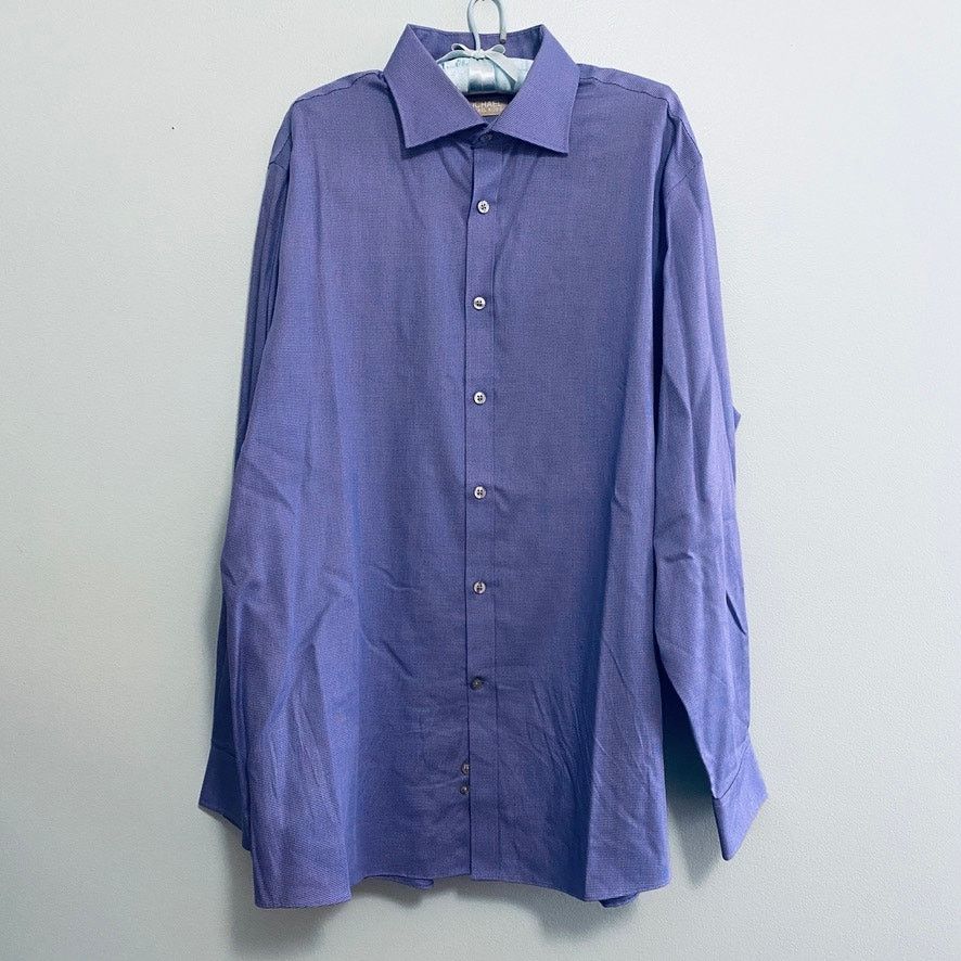 Michael Kors Michael Michael Kors purple texture button down Size US XL / EU 56 / 4 - 2 Thumbnail