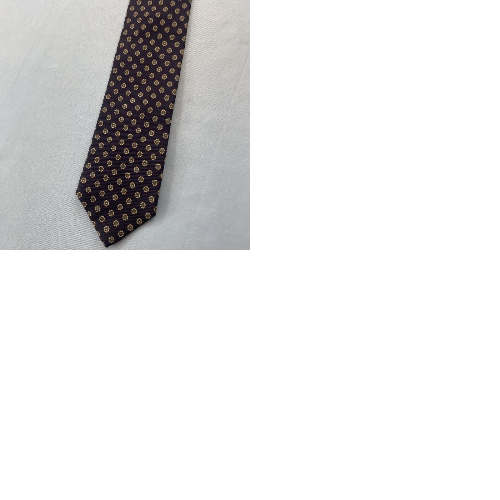 Vintage Jacob Roberts Silk Tie Italy Foulard Deco MicroDots Geometric Blue vtg 90s 3x59 Capsule Necktie Size ONE SIZE - 11 Thumbnail