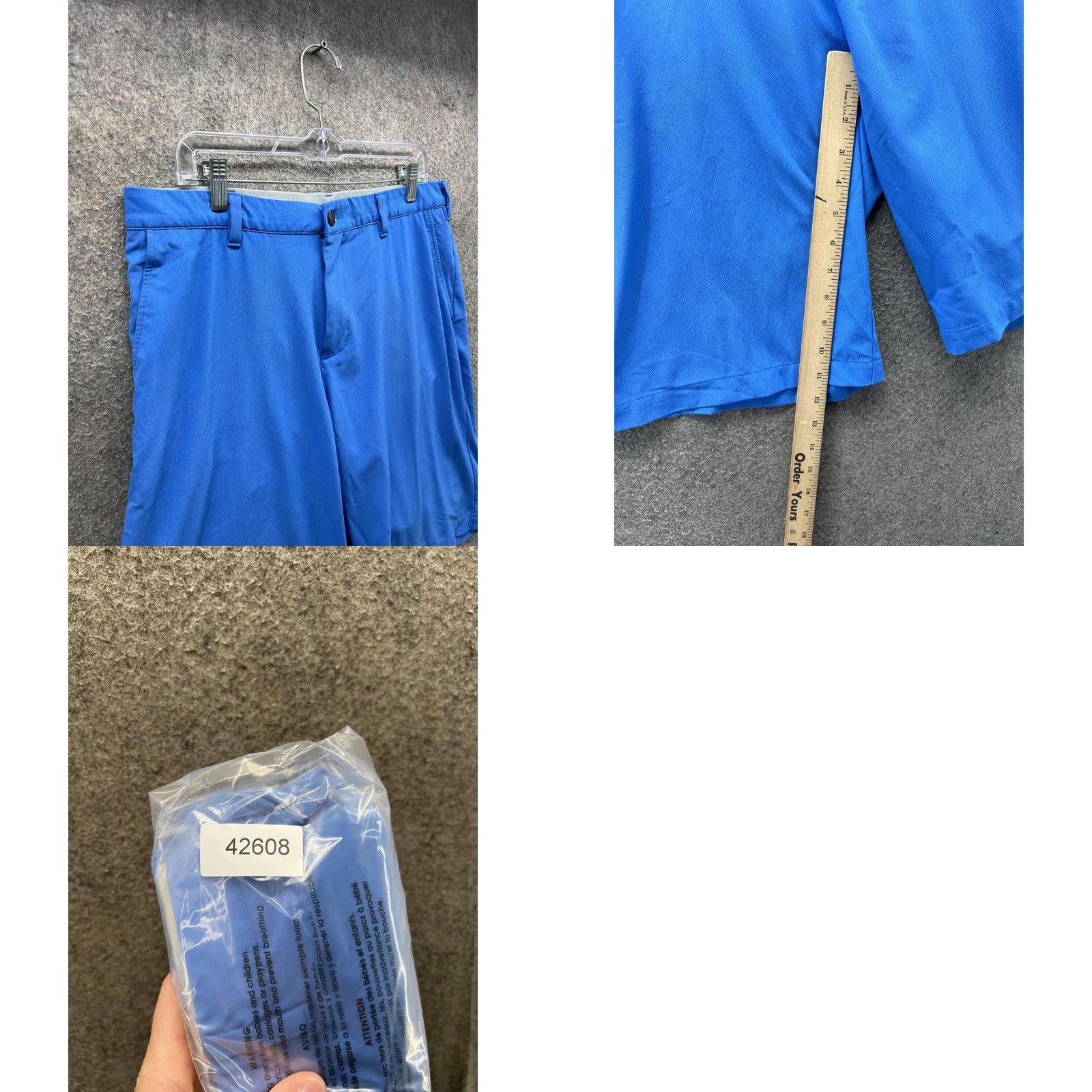 Adidas Adidas Shorts Mens 34 Blue Golf Chino Microfiber Stretch Casual Summer 365 Size US 34 / EU 50 - 8 Thumbnail