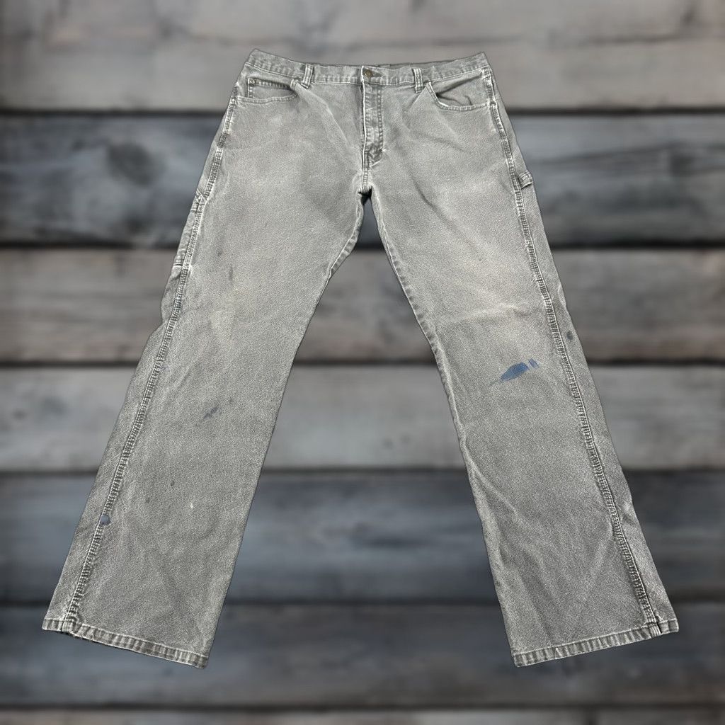 Dickies Dickies Pants Mens 36x34 Green Carpenter Relaxed Fit Cotton Canvas Distressed Shirt? Size US 36 / EU 52 - 1 Thumbnail
