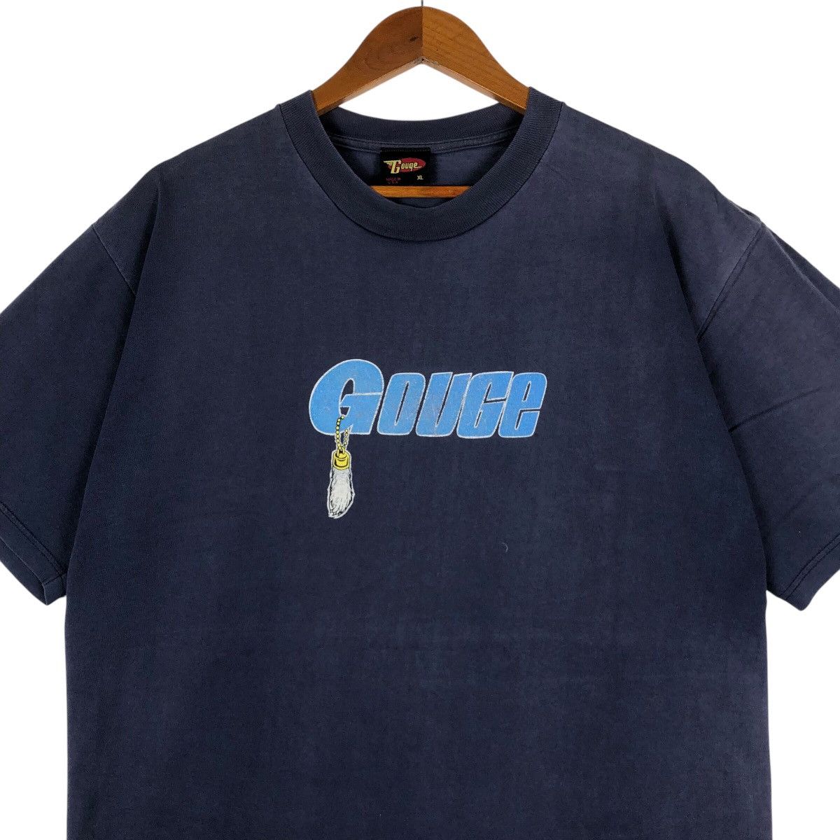 Hook-Ups × Santa Cruz Skateboards GOUGE Old Skateboard Vintage T-Shirt Size US XL / EU 56 / 4 - 3 Thumbnail