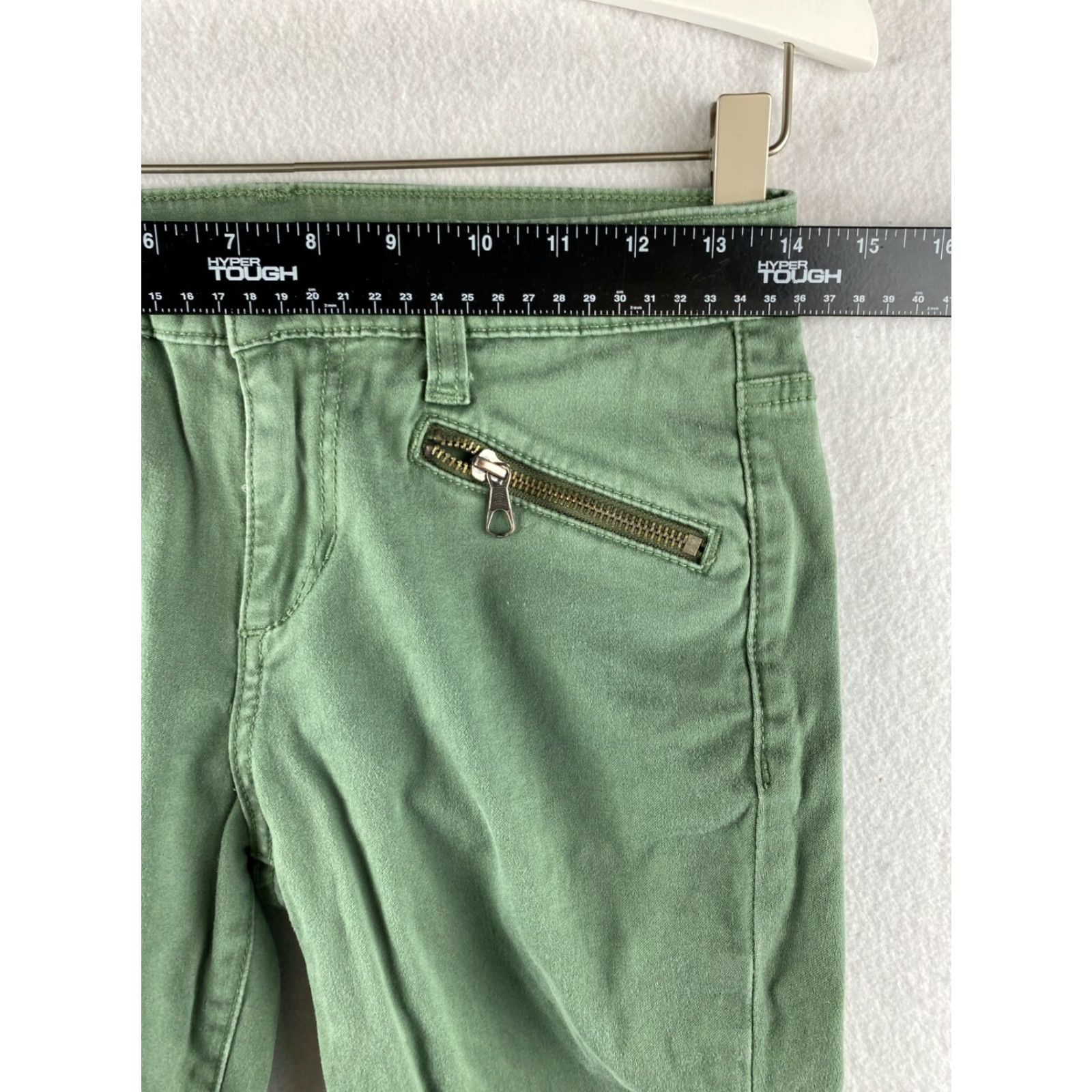 Vintage Joe's Jeans Womens Jeans Skinny Rocker 25 Green Denim Stretch Zipper Belt Loops Inseam 30.5 Tappered Regular Modern Casual Fall Spring Summer Winter 0 Size 42" / US 20 - 3 Thumbnail