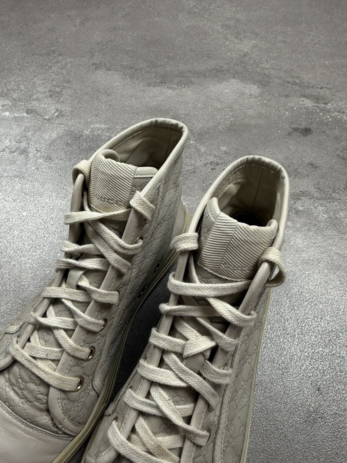 Gucci × Vintage Gucci hi top shoes sneakers monogram vintage old money Size US 6.5 / IT 36.5 - 6 Thumbnail