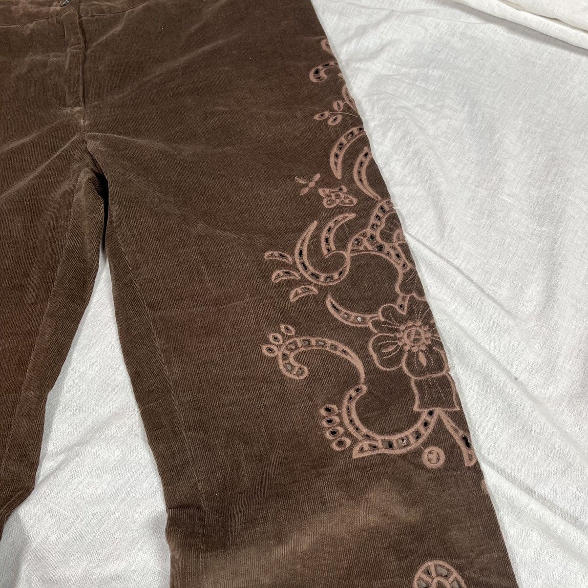 Dolce & Gabbana Vintage DOLCE & GABBANA D&G F/W 2002 Brown Corduroy Pants Size 32" / US 10 / IT 46 - 4 Thumbnail