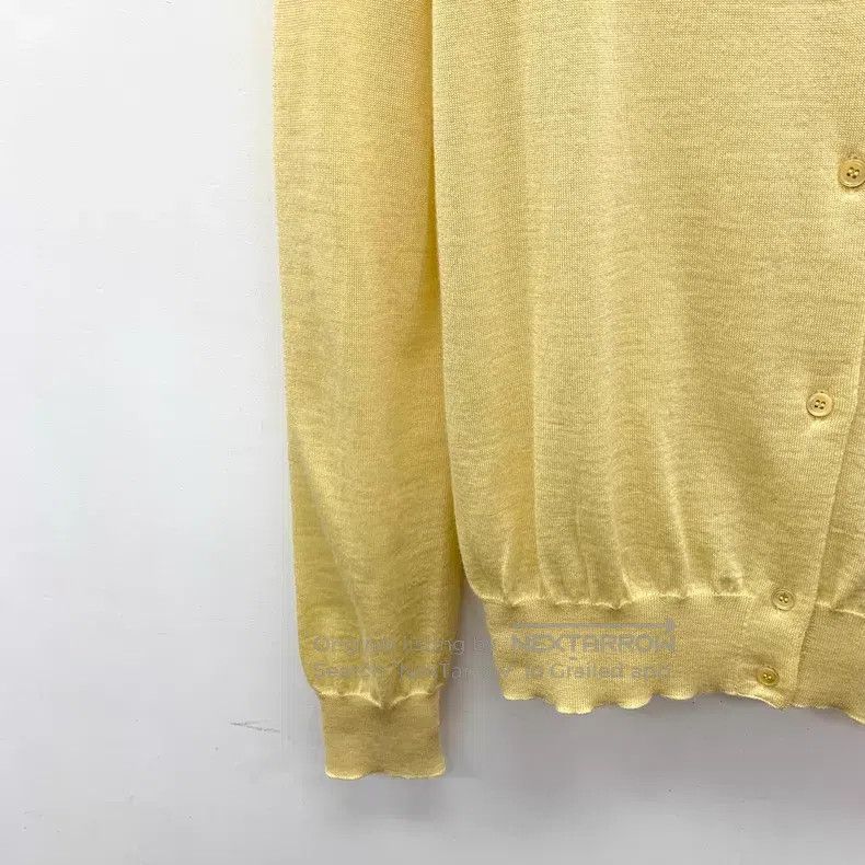 Loro Piana Loro Piana Yellow cashmere collar single-breasted long-sle Size XS / US 0-2 / IT 36-38 - 4 Thumbnail