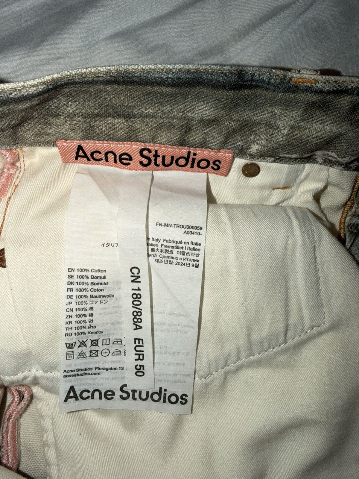 Acne Studios Acne Studios 1981 Cold Grey Trompe L'Oeil Jeans Size US 34 / EU 50 - 4 Thumbnail