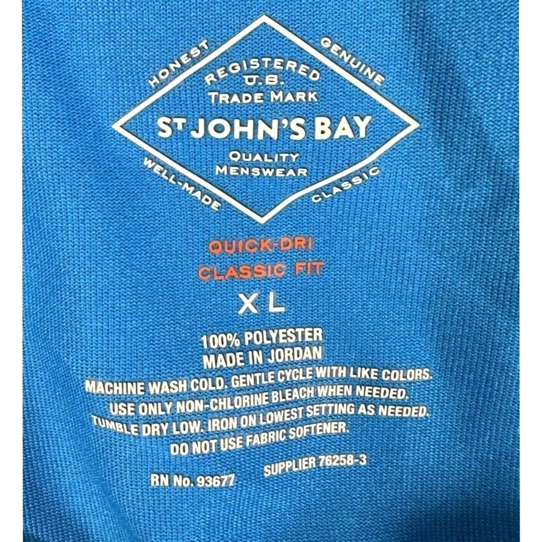 Vintage St. Johns Bay Polo Shirt Mens XL Blue Classic Fit Performance Golf Size US XL / EU 56 / 4 - 4 Thumbnail