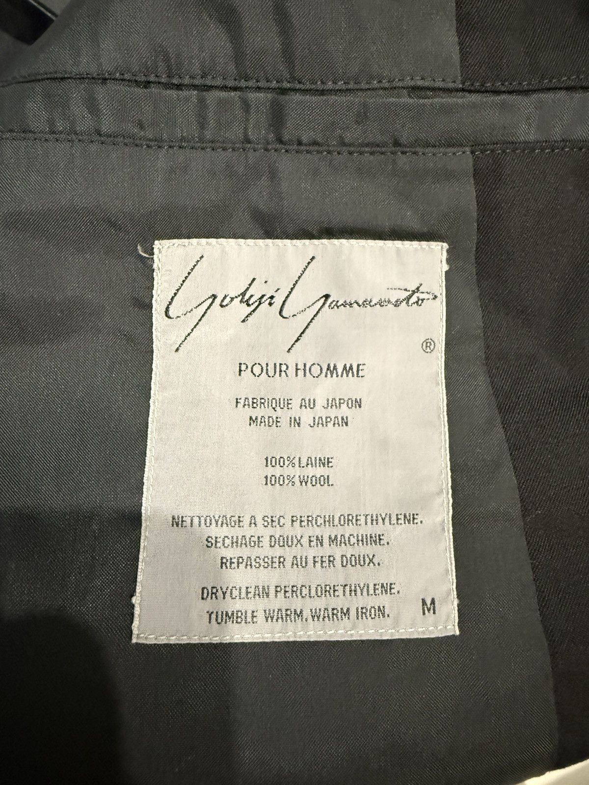 Yohji Yamamoto ohji Yamamoto POUR HOMME WoolDouble Breasted Jacket Black Size 48L - 3 Thumbnail