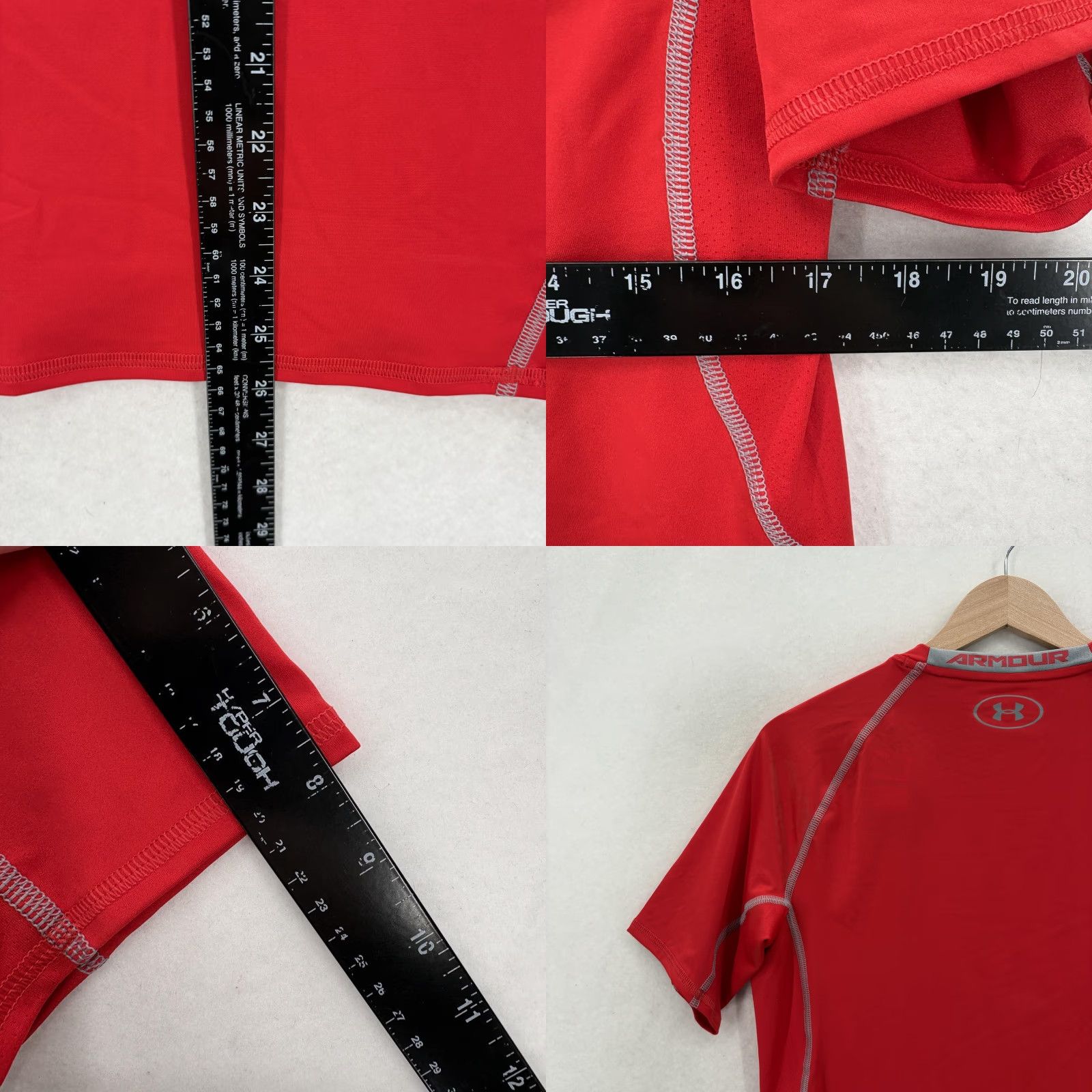 Under Armour Under Armour HeatGear Shirt Mens L Red Short Sleeve Compression Gym & Training Shirt Size US L / EU 52-54 / 3 - 8 Thumbnail
