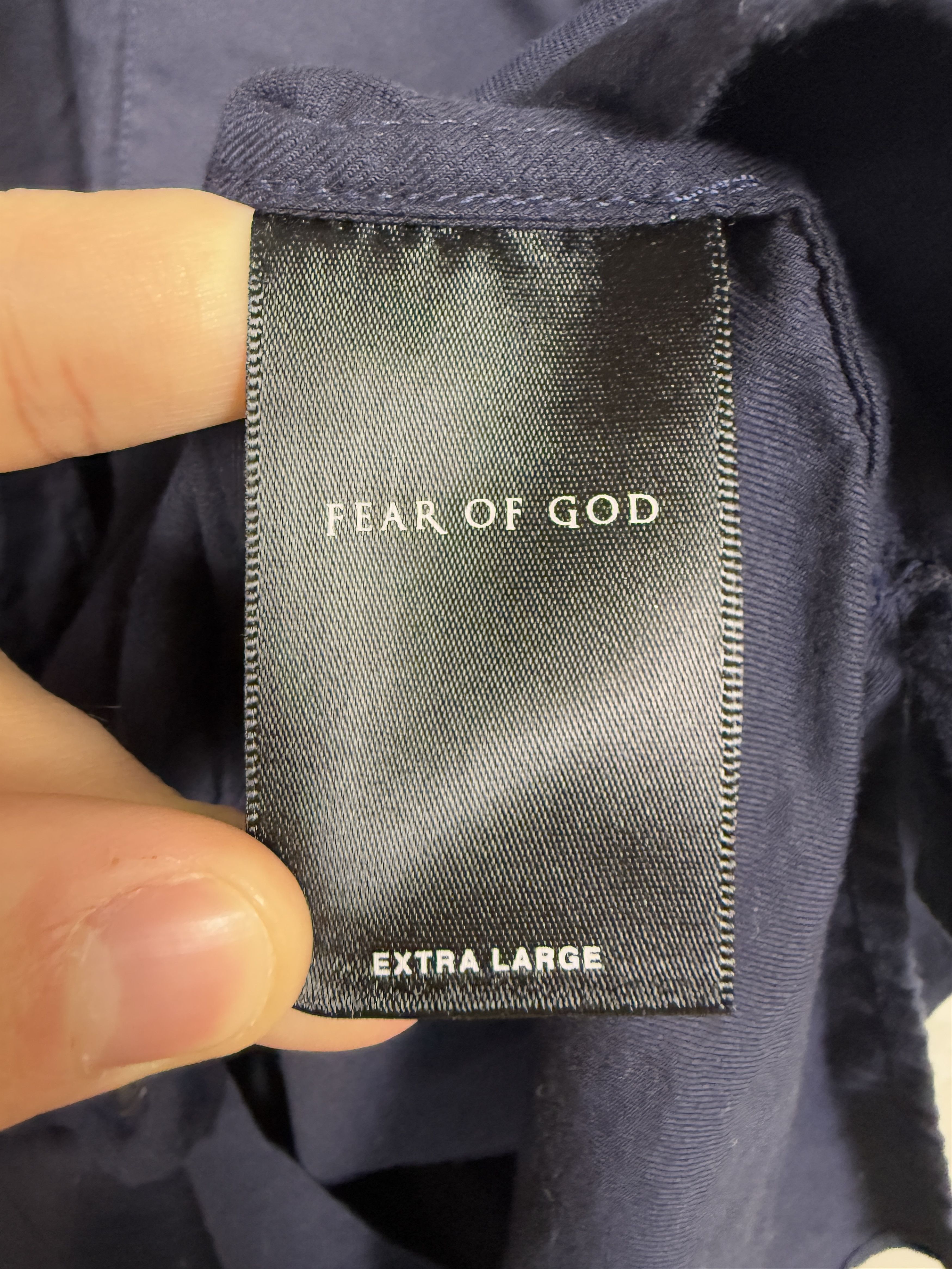 Fear of God Fear of God 5th Collection Navy Piped Overshirt Size US XL / EU 56 / 4 - 4 Thumbnail