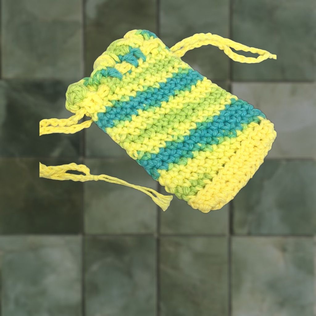 Greats Handmade Crochet Small Bag Great For Cellphone Money Keys Pouch Size ONE SIZE - 1 Thumbnail