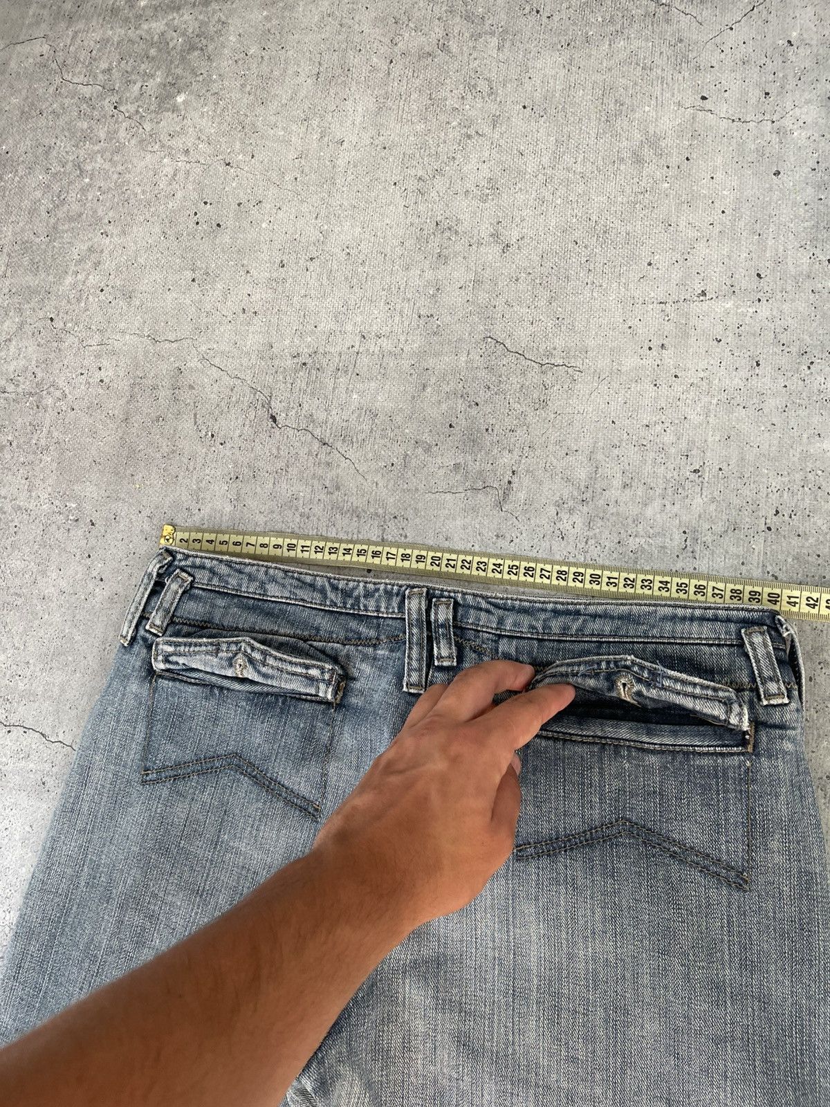 Emporio Armani Vintage Emperio Armani Distressed Denim Jeans Pants Faded Size US 29 - 4 Thumbnail