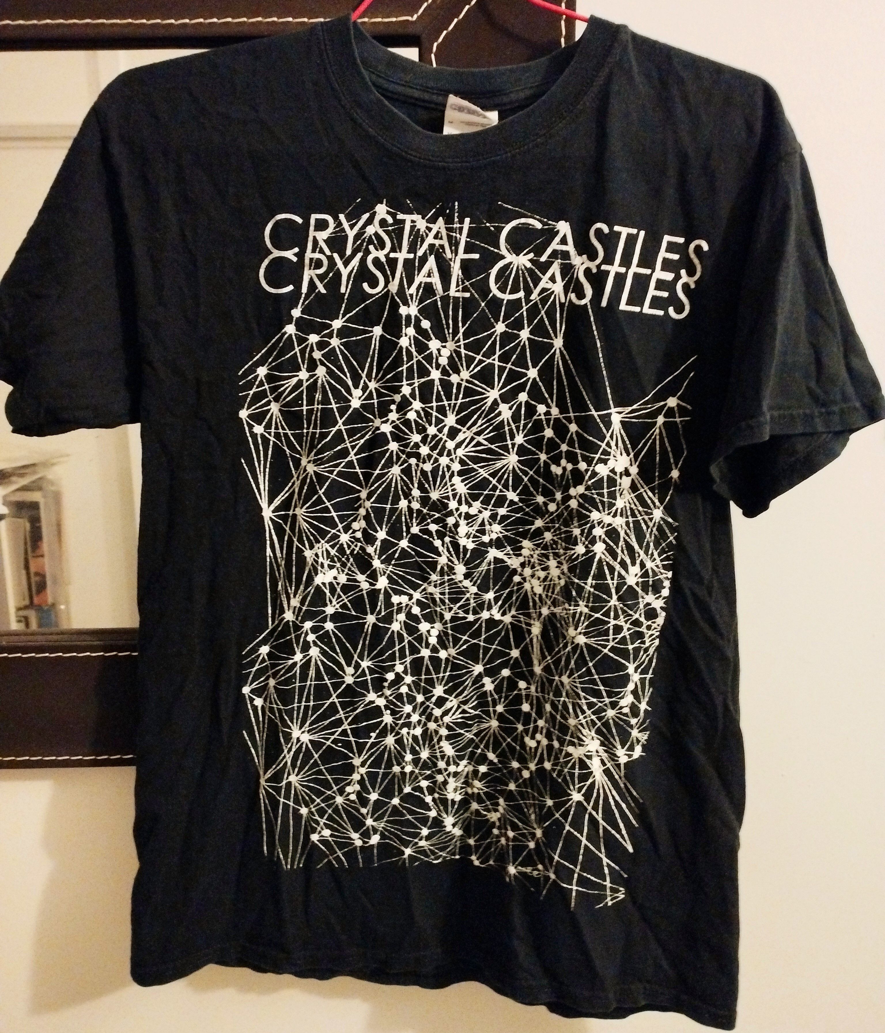 image of Band Tees x Vintage Crystal Castles 2007 Official T-Shirt in Black, Men's (Size Medium)