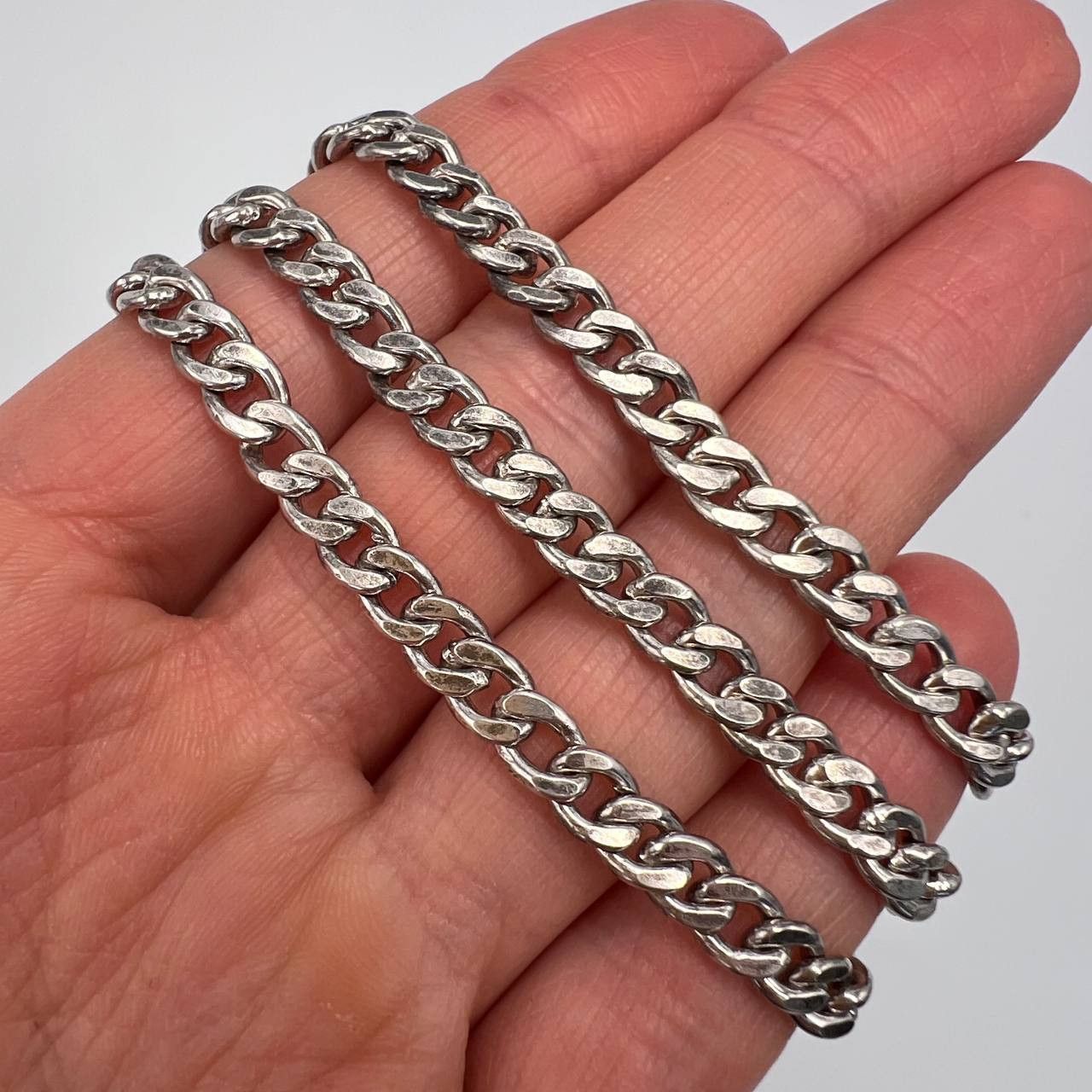 Vintage Sterling Silver 925 Chain Necklace Signed 29.4g