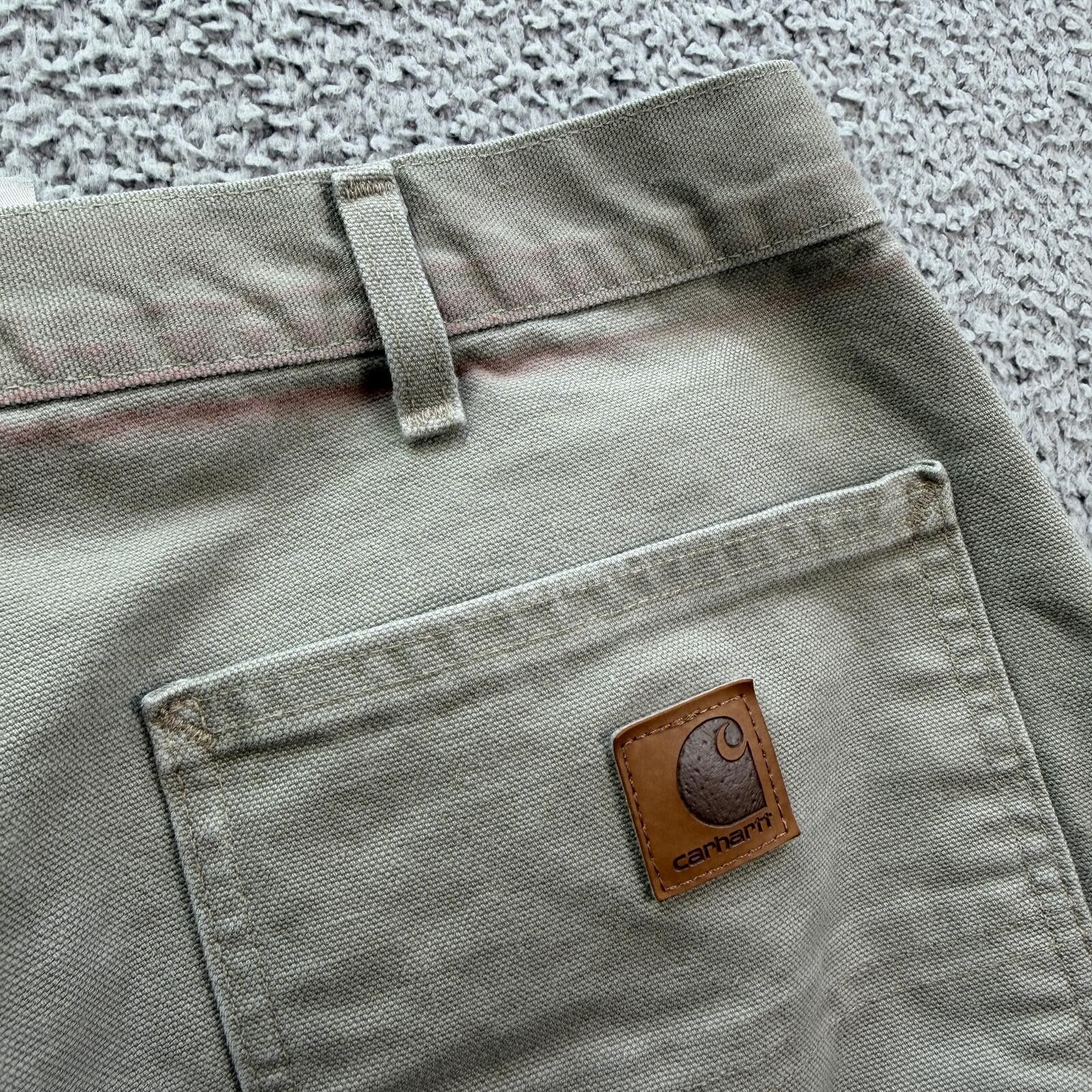 Carhartt Carhartt B17 Original Dungaree Fit Work Pants Khaki 30x34 Size US 30 / EU 46 - 9 Thumbnail