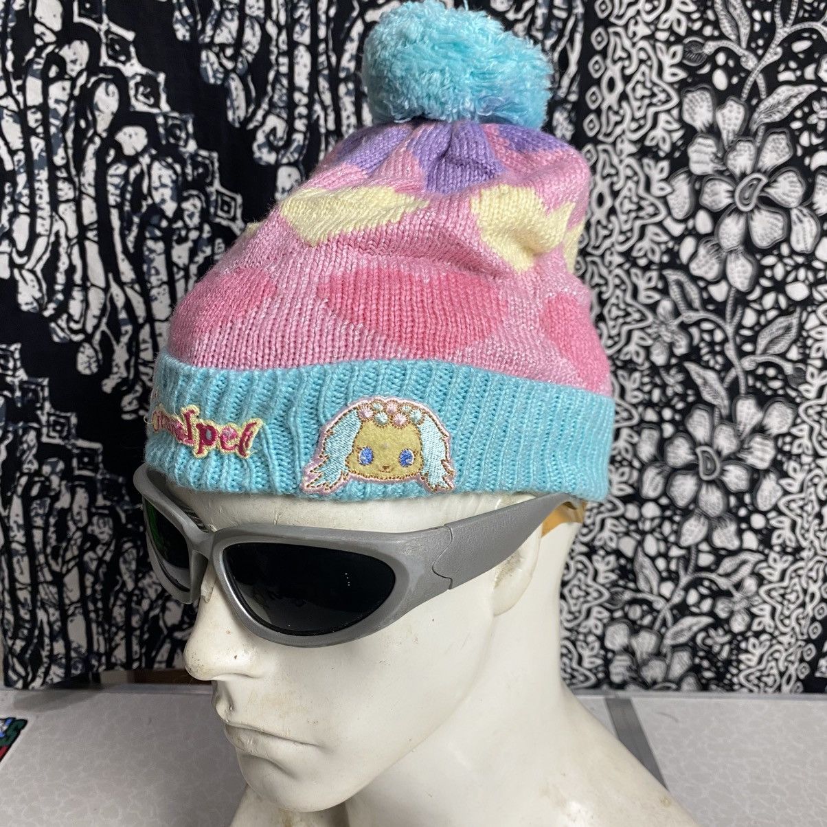 Angel Blue × Japanese Brand × Vintage 2000s y2k jewel pet cute beanie hats mezzopiano style Size ONE SIZE - 4 Thumbnail