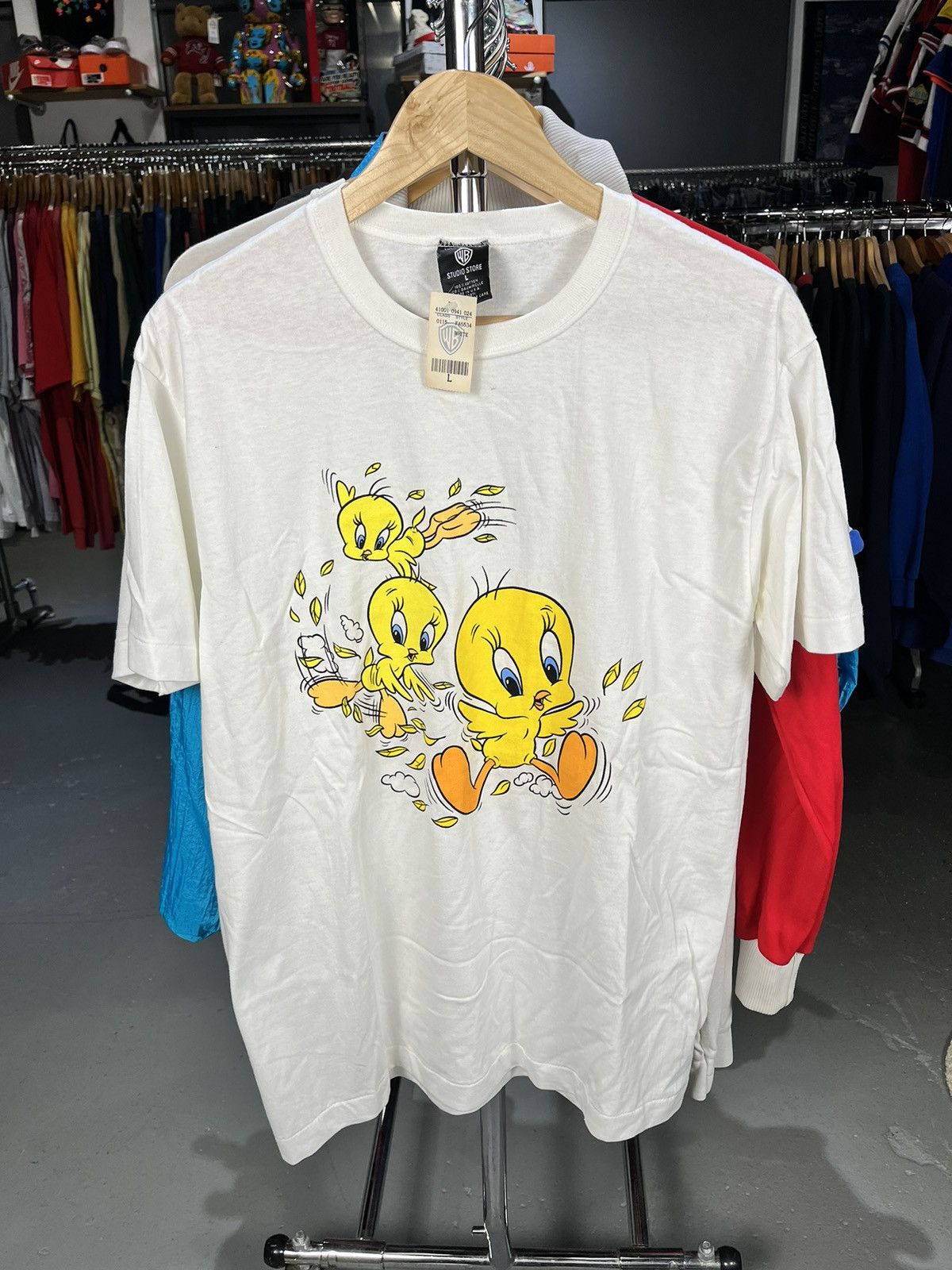 Vintage 90s Tweety Bird Warner Bros Looney Tunes T-Shirt L