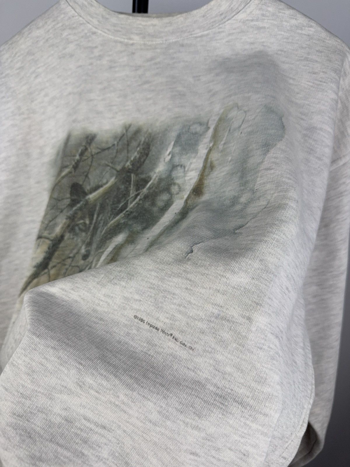 Vintage Vintage 90s Wolf Forest Print Sweatshirt Made in UAE XL Size US XL / EU 56 / 4 - 4 Thumbnail