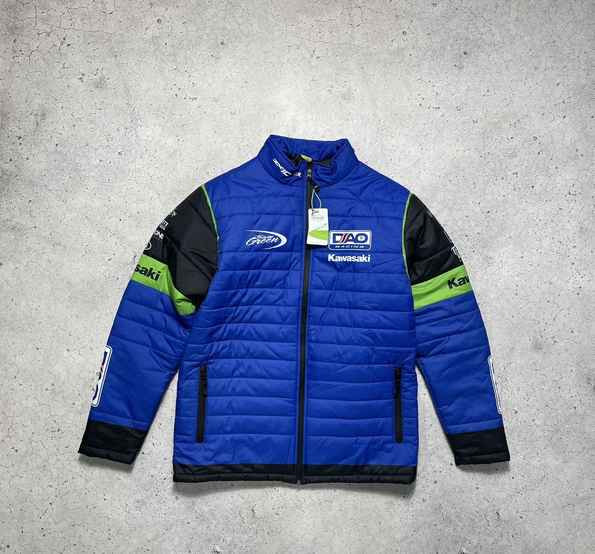 NASCAR New Jacket Kawasaki Racing Big Logo Y2K Rare Size US L / EU 52-54 / 3 - 1 Thumbnail