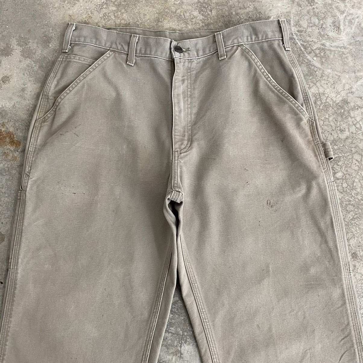 Carhartt × Vintage Vintage Carhartt Desert Grey Carpenter Workwear Pants Size US 33 - 4 Thumbnail