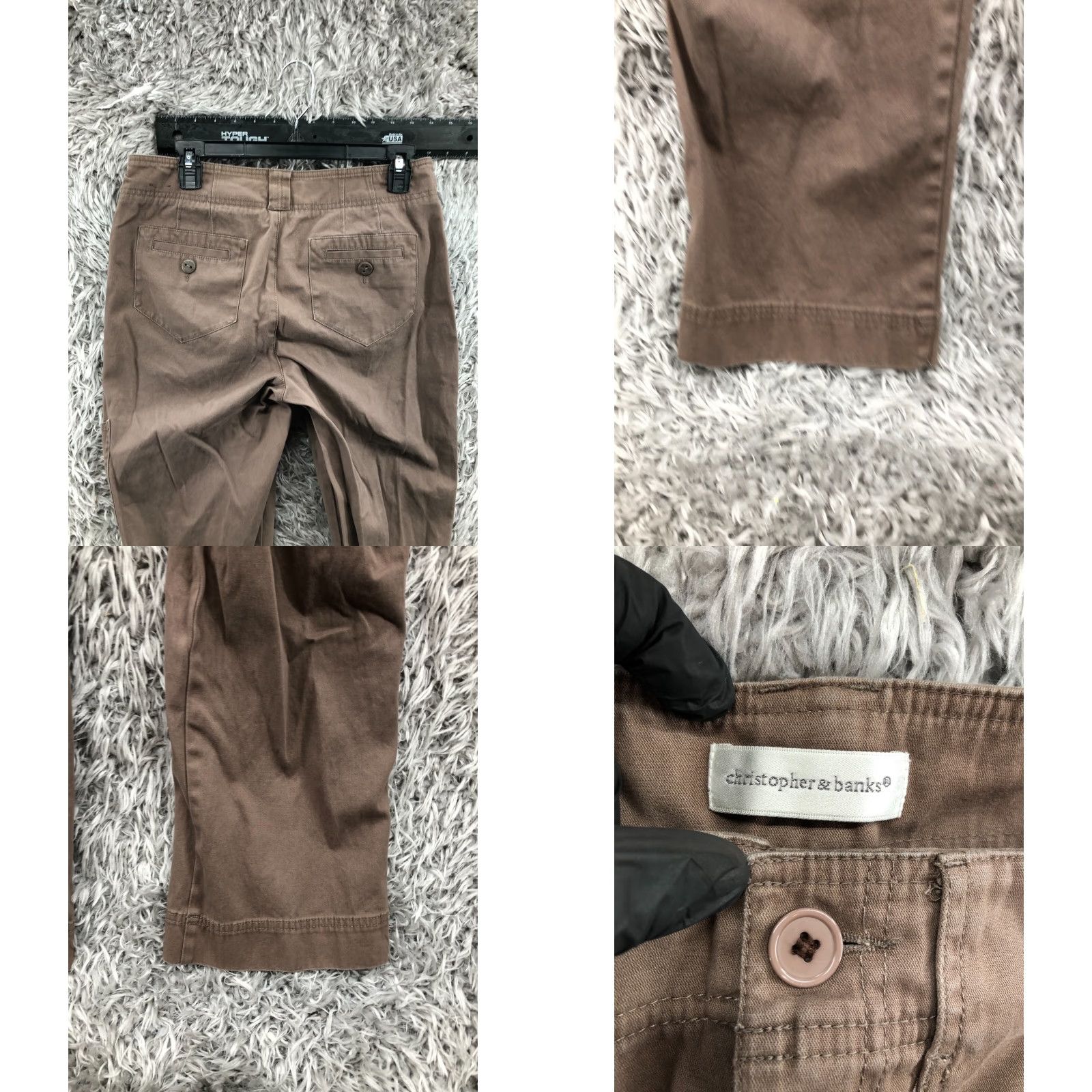 Vintage Christopher & Banks Chino Pants Size 8 Womens Mid Rise Beige Brown pants Regular Size 30" / US 8 / IT 44 - 8 Thumbnail
