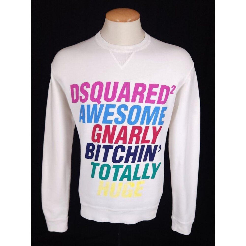 Dsquared2 DSQUARED2 Printed Slogan Cotton Sweatshirt Size M Mens Size US M / EU 48-50 / 2 - 2 Thumbnail