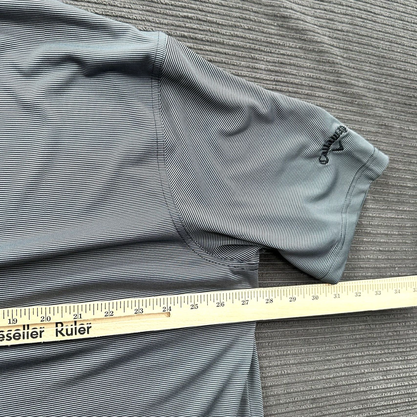 Callaway Callaway Polo Shirt Men 2XL Gray Short Sleeve Collared Golf Striped Polyester Breathable Lightweight Casual Athletic Golfing Outdoor Capable Mens Size US XXL / EU 58 / 5 - 4 Thumbnail