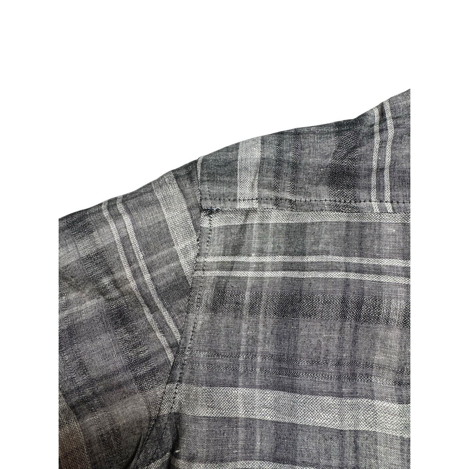 Hermes Rare Hermes Striped Short Sleeve Dress Shirt Button Down XL Size US XL / EU 56 / 4 - 11 Thumbnail